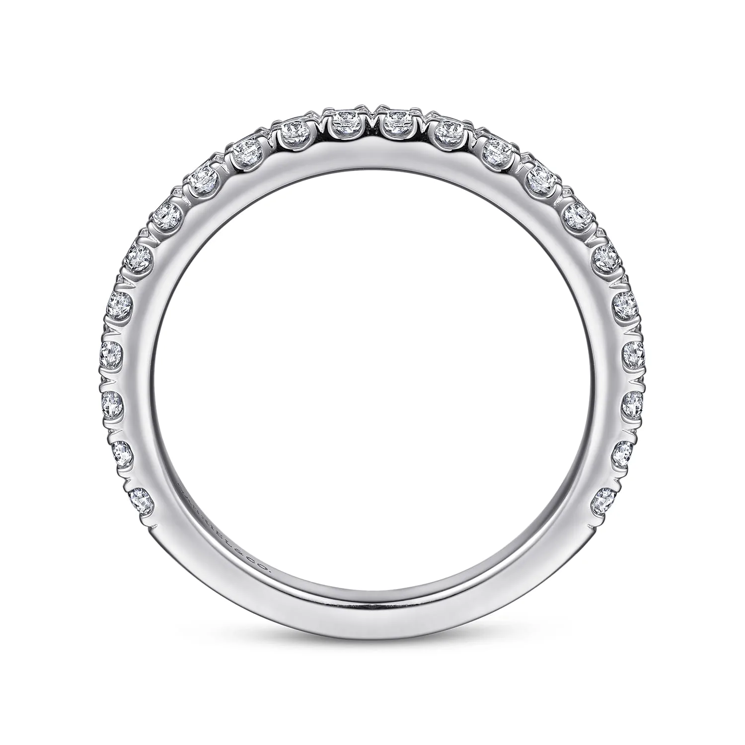 Diamond Matching Wedding Band in 14K White Gold, photograph 2