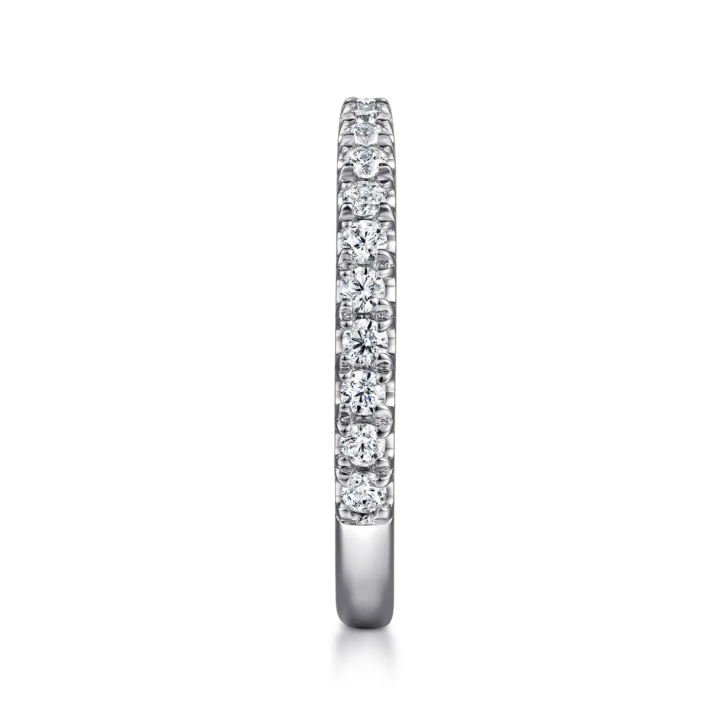Diamond Matching Wedding Band in 14K White Gold, photograph 5