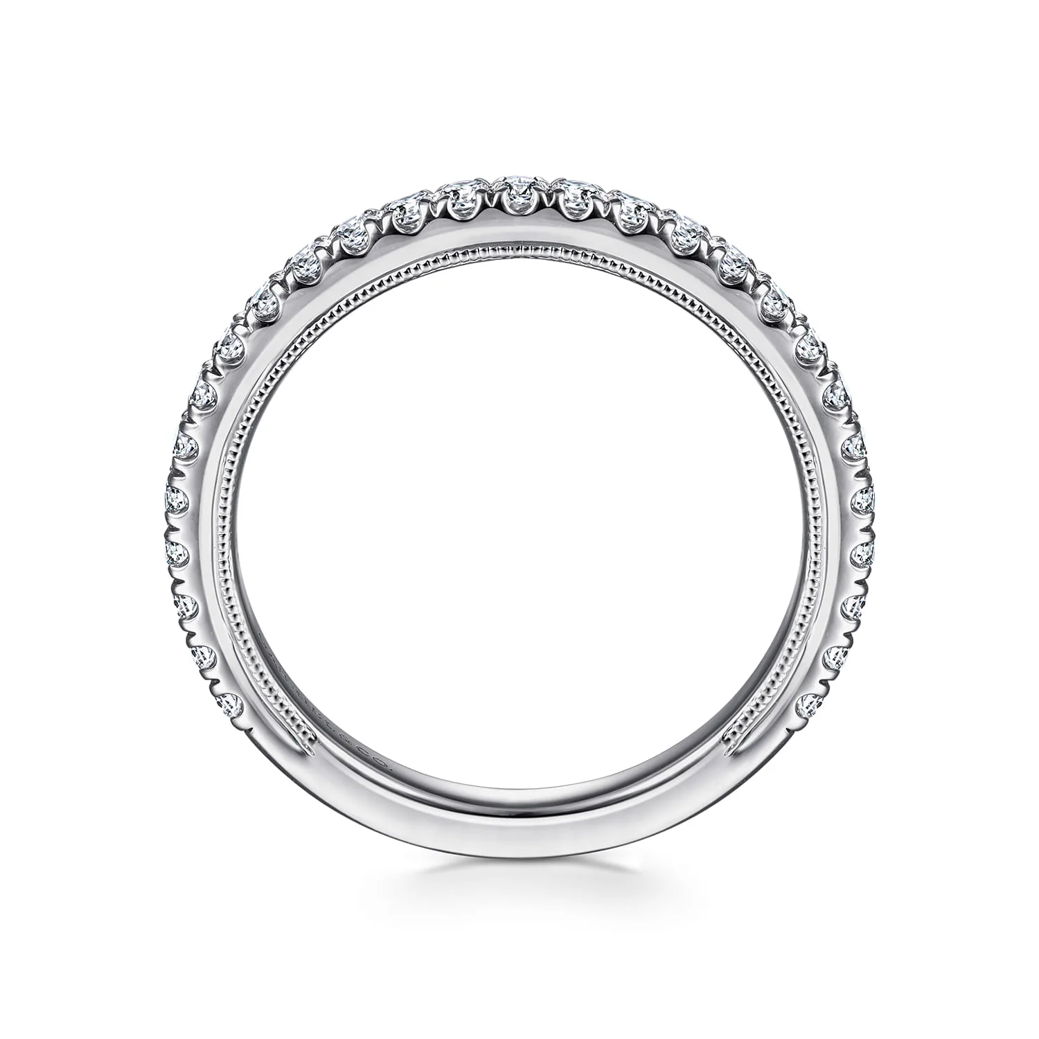 Diamond Matching Wedding Band in 14K White Gold, photograph 2