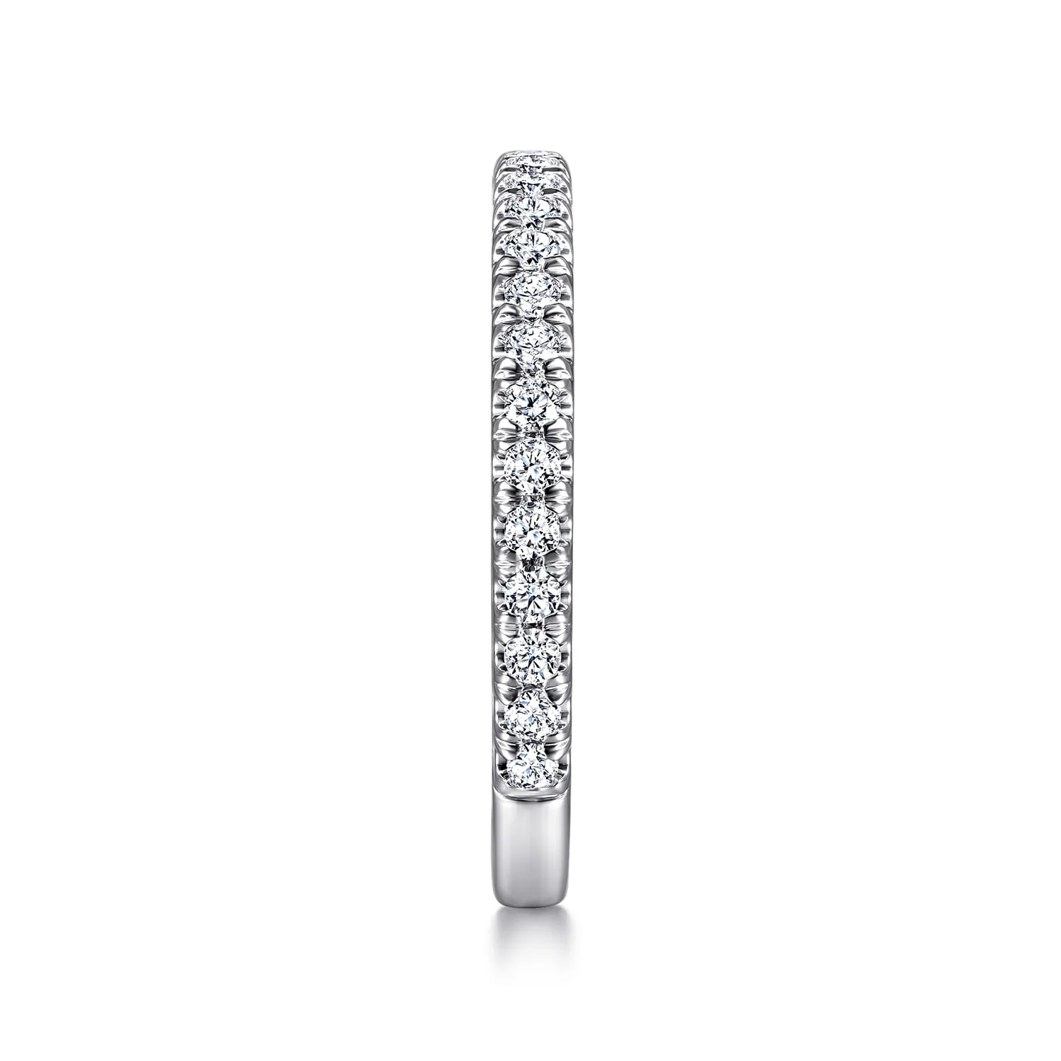 Diamond Matching Wedding Band in 14K White Gold, photograph 5