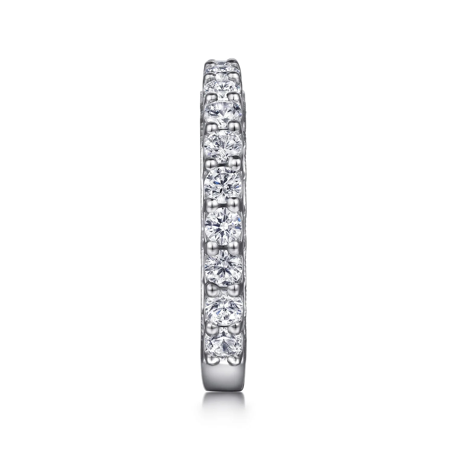 Vintage Diamond Matching Wedding Band in 14K White Gold, photograph 5