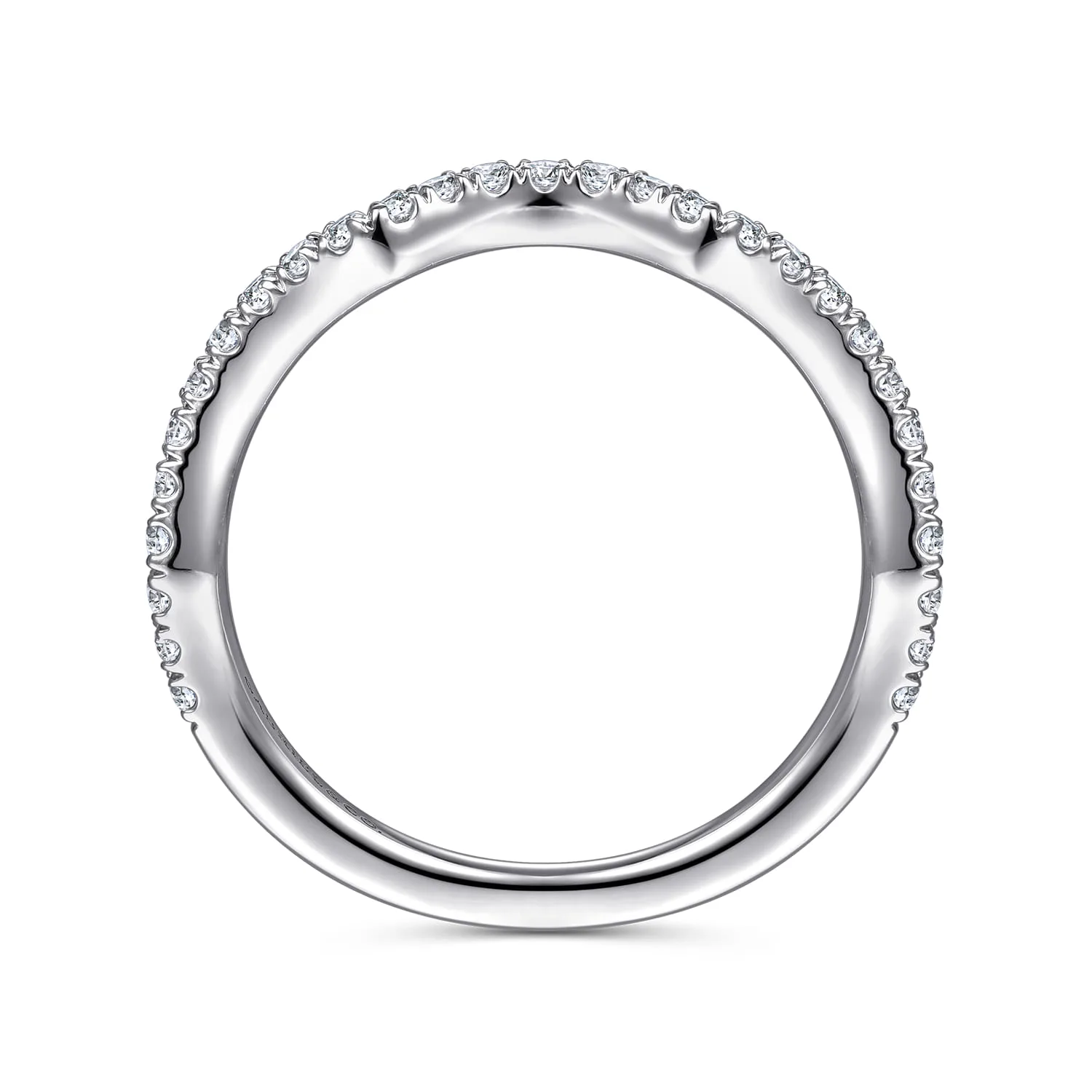 Diamond Matching Wedding Band in 14K White Gold, photograph 2