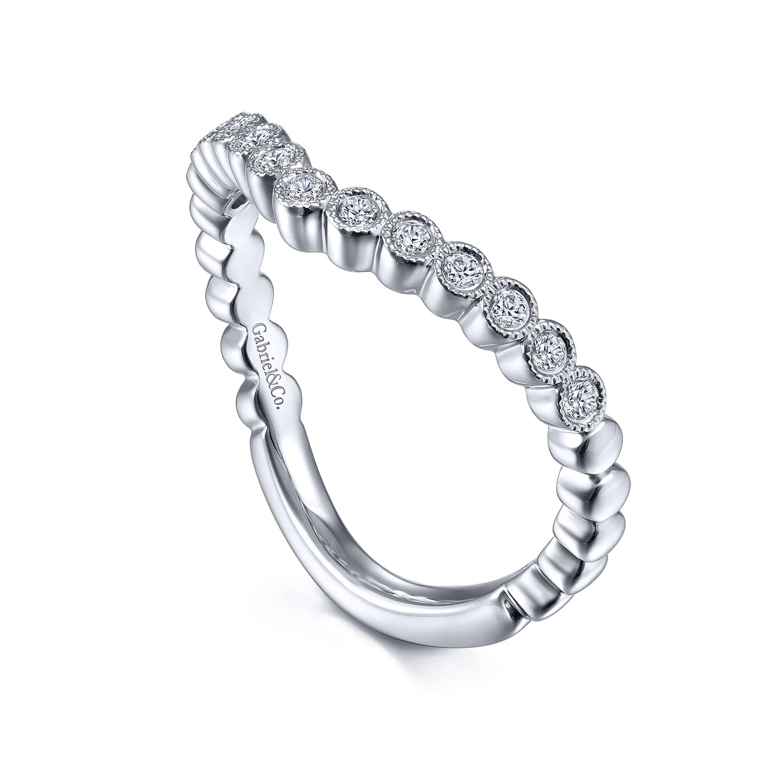 Matching Wedding Band in 14K White Gold, photograph 3