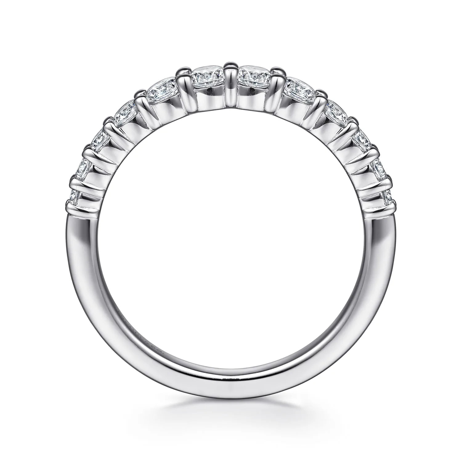 Diamond Matching Wedding Band in 14K White Gold, photograph 2