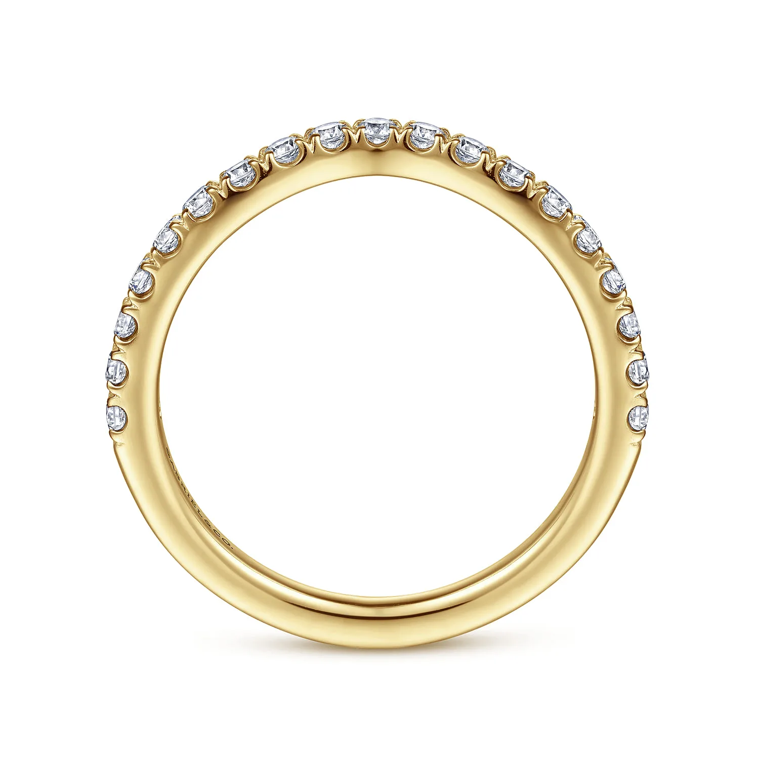 Diamond Matching Wedding Band in 14K Yellow Gold, photograph 2
