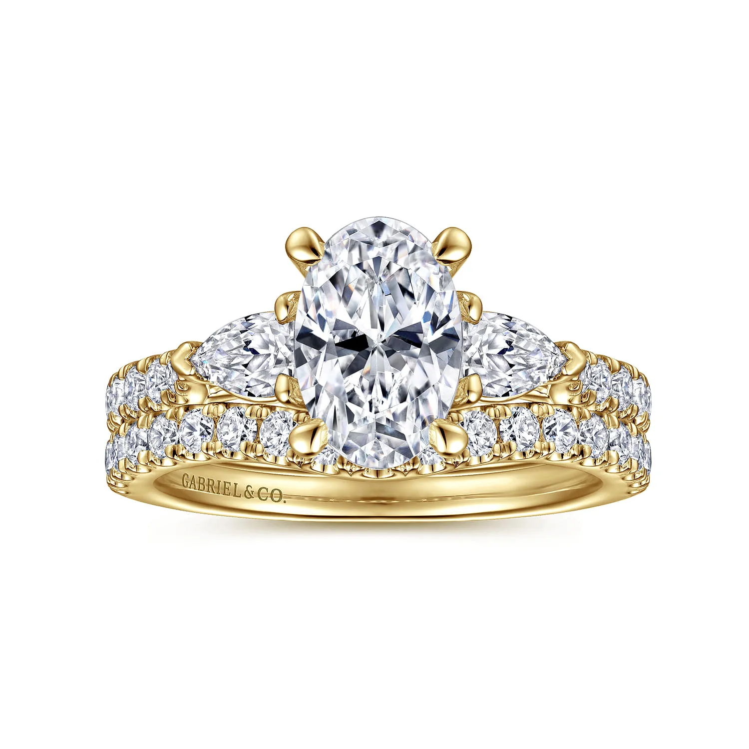 Diamond Matching Wedding Band in 14K Yellow Gold, photograph 4
