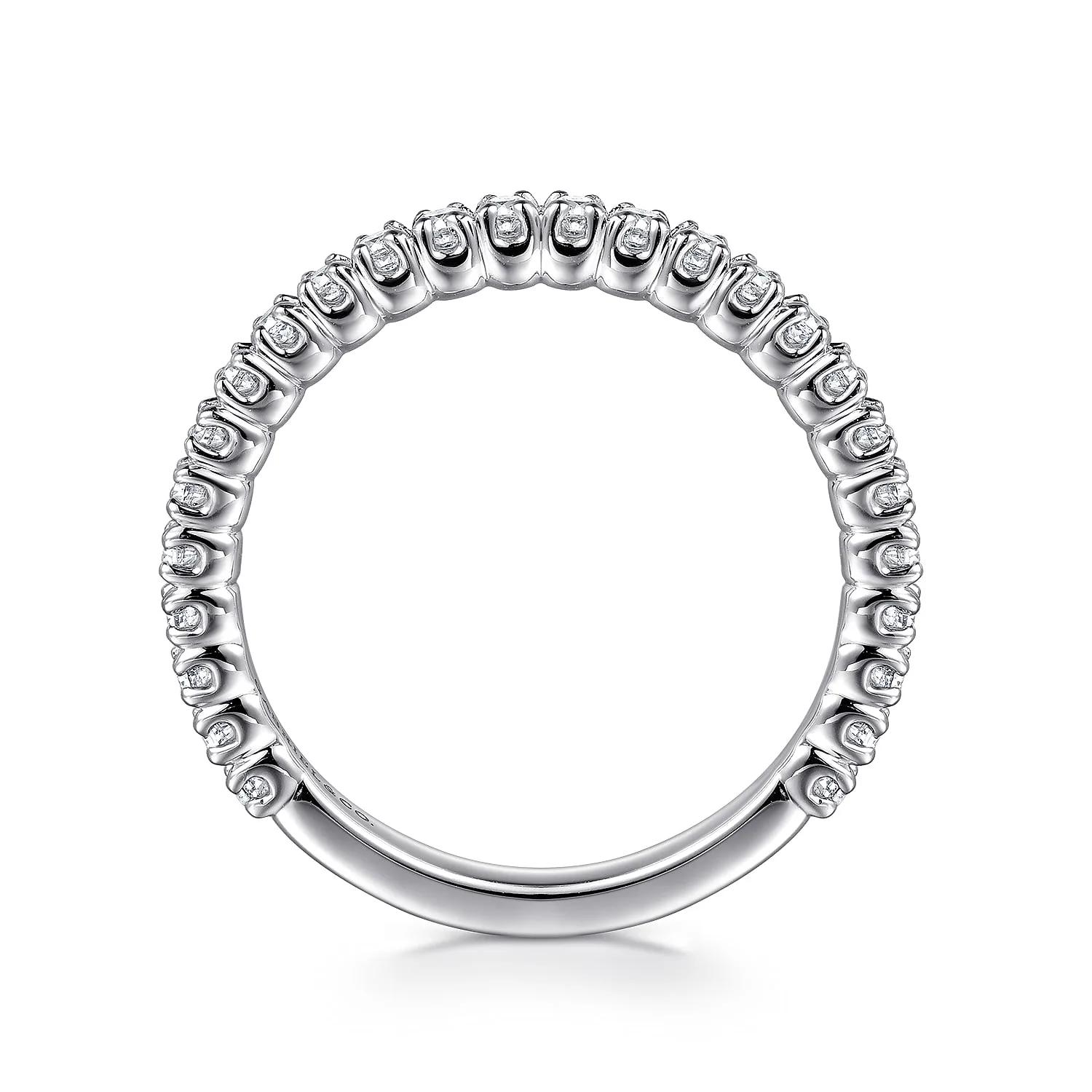 Diamond Matching Wedding Band in 14K White Gold, photograph 2
