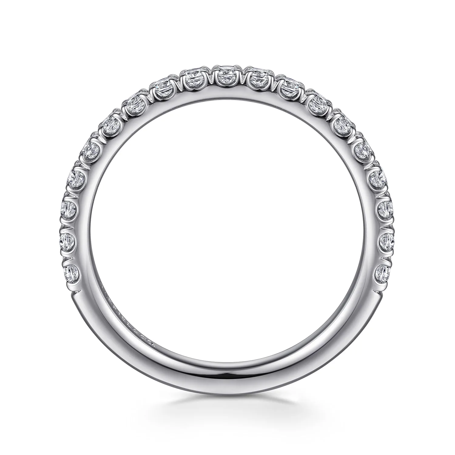 Diamond Matching Wedding Band in 14K White Gold, photograph 2