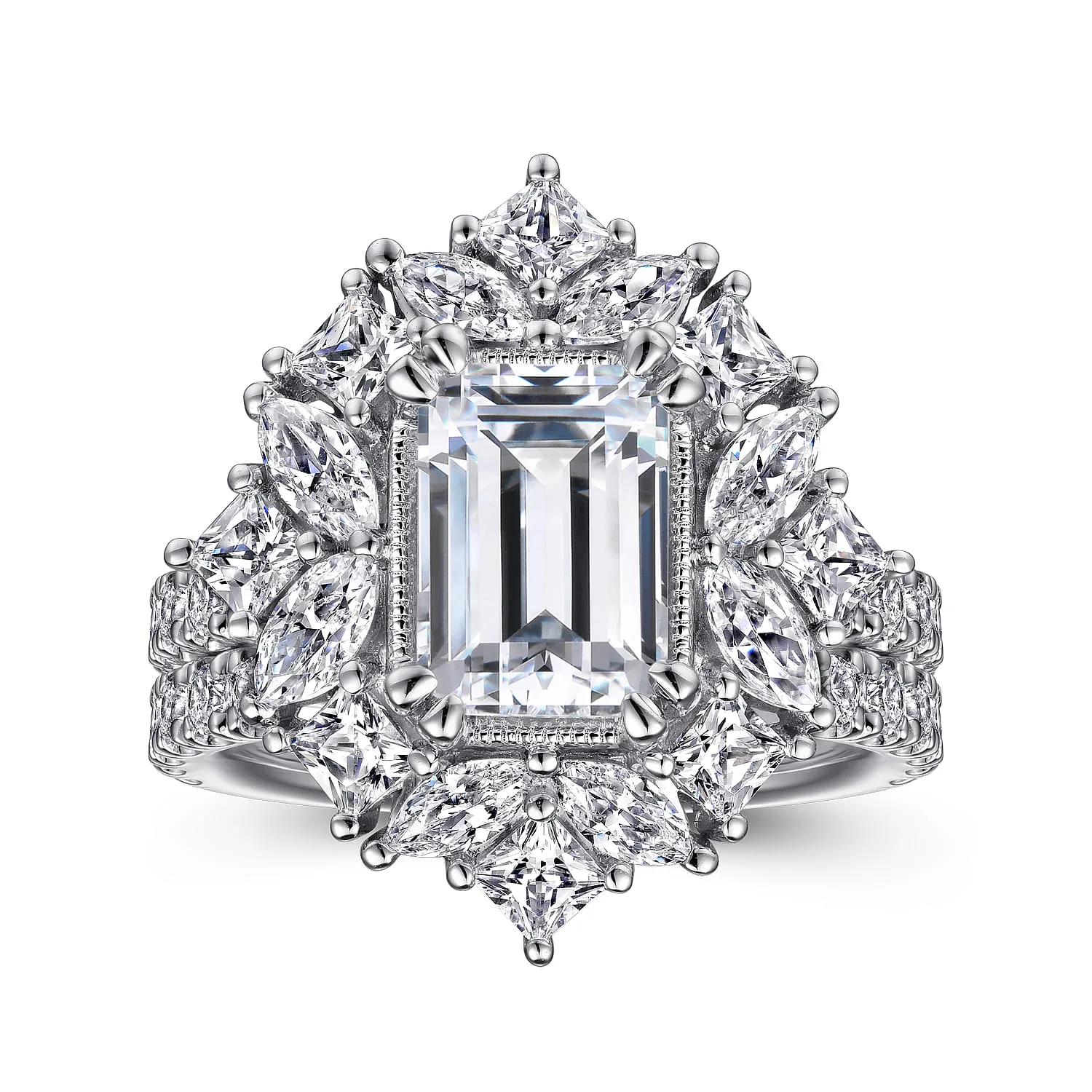 Diamond Matching Wedding Band in 14K White Gold, photograph 4