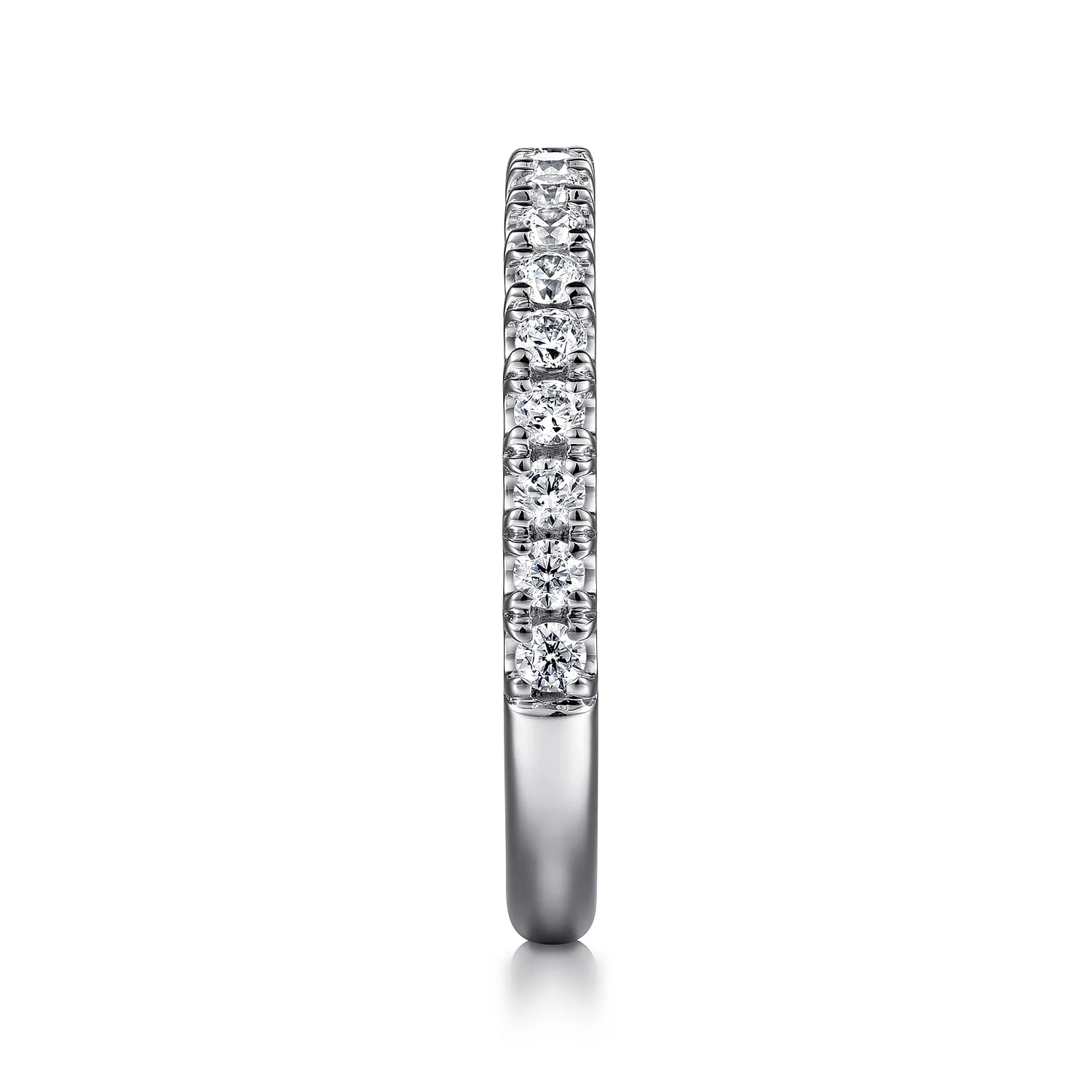 Diamond Matching Wedding Band in 14K White Gold, photograph 5