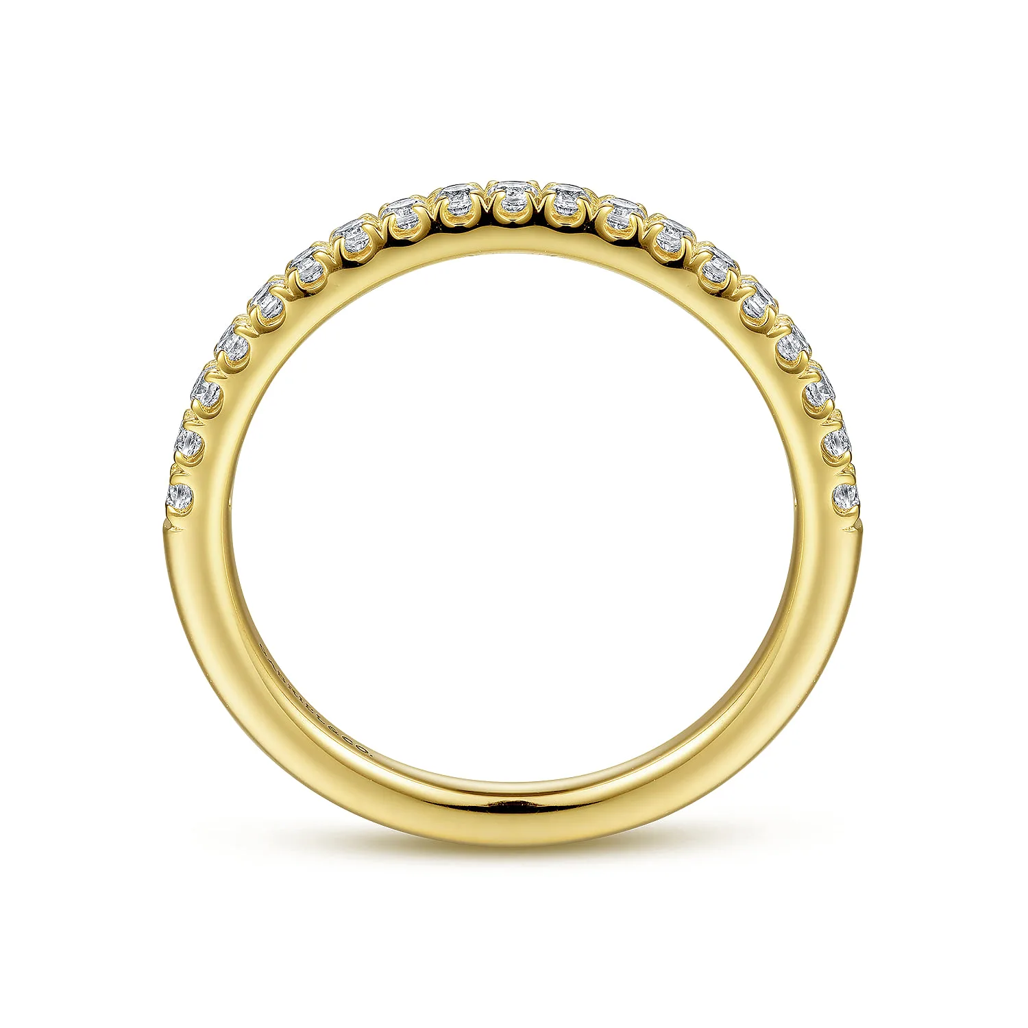 Diamond Matching Wedding Band in 14K Yellow Gold, photograph 2
