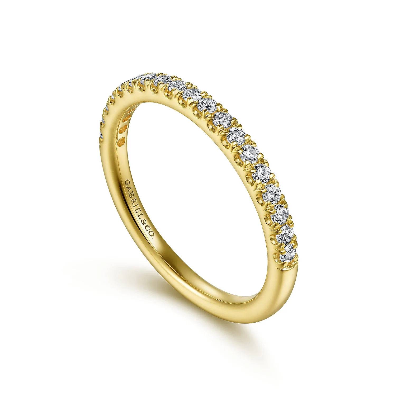 Diamond Matching Wedding Band in 14K Yellow Gold, photograph 3