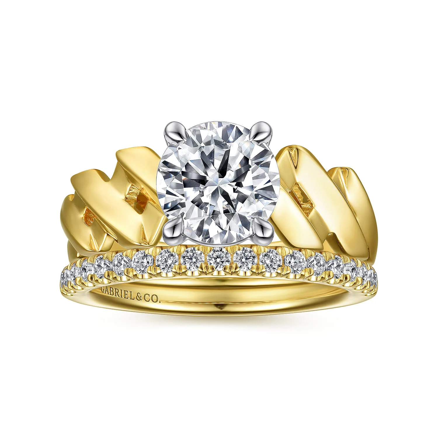 Diamond Matching Wedding Band in 14K Yellow Gold, photograph 4