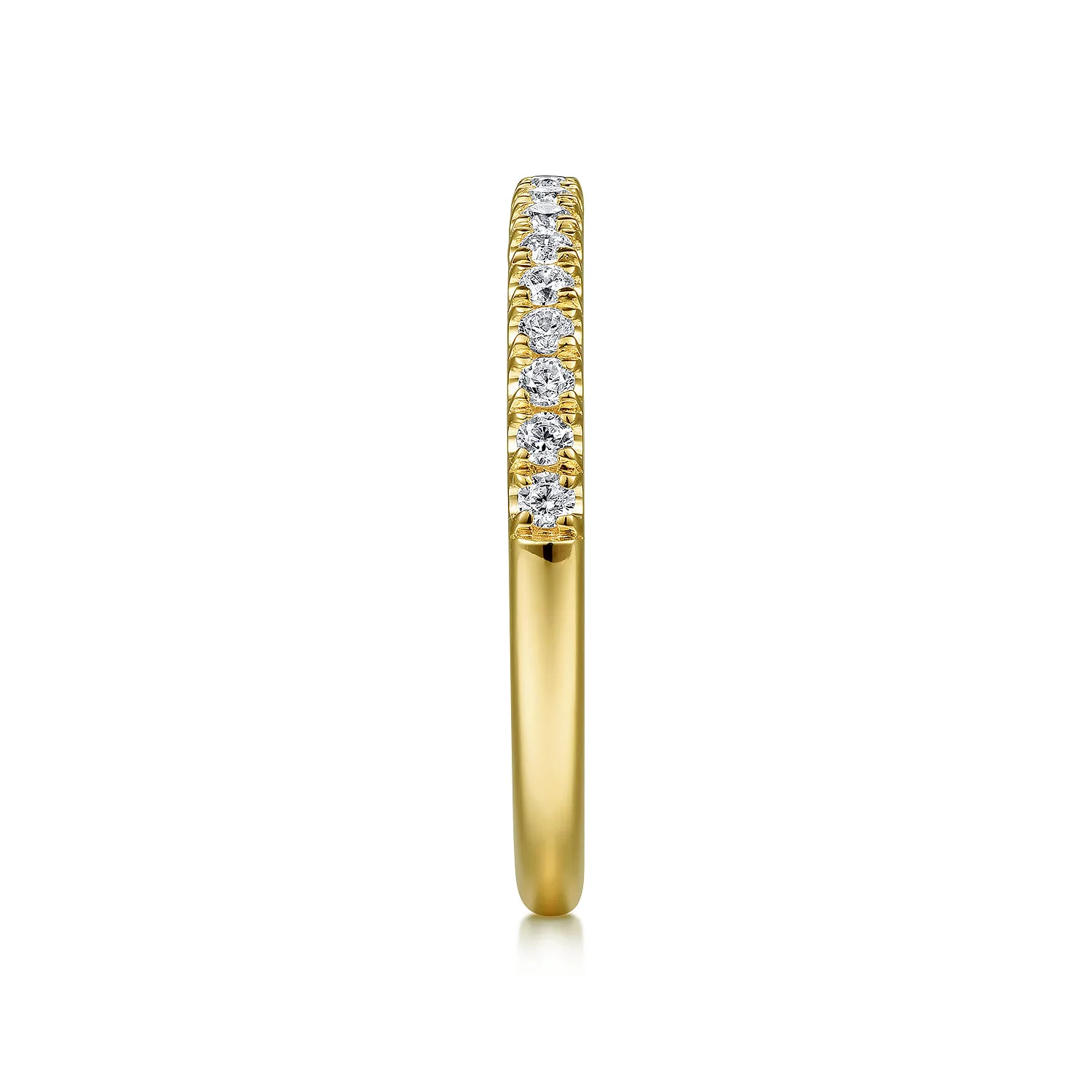 Diamond Matching Wedding Band in 14K Yellow Gold, photograph 5