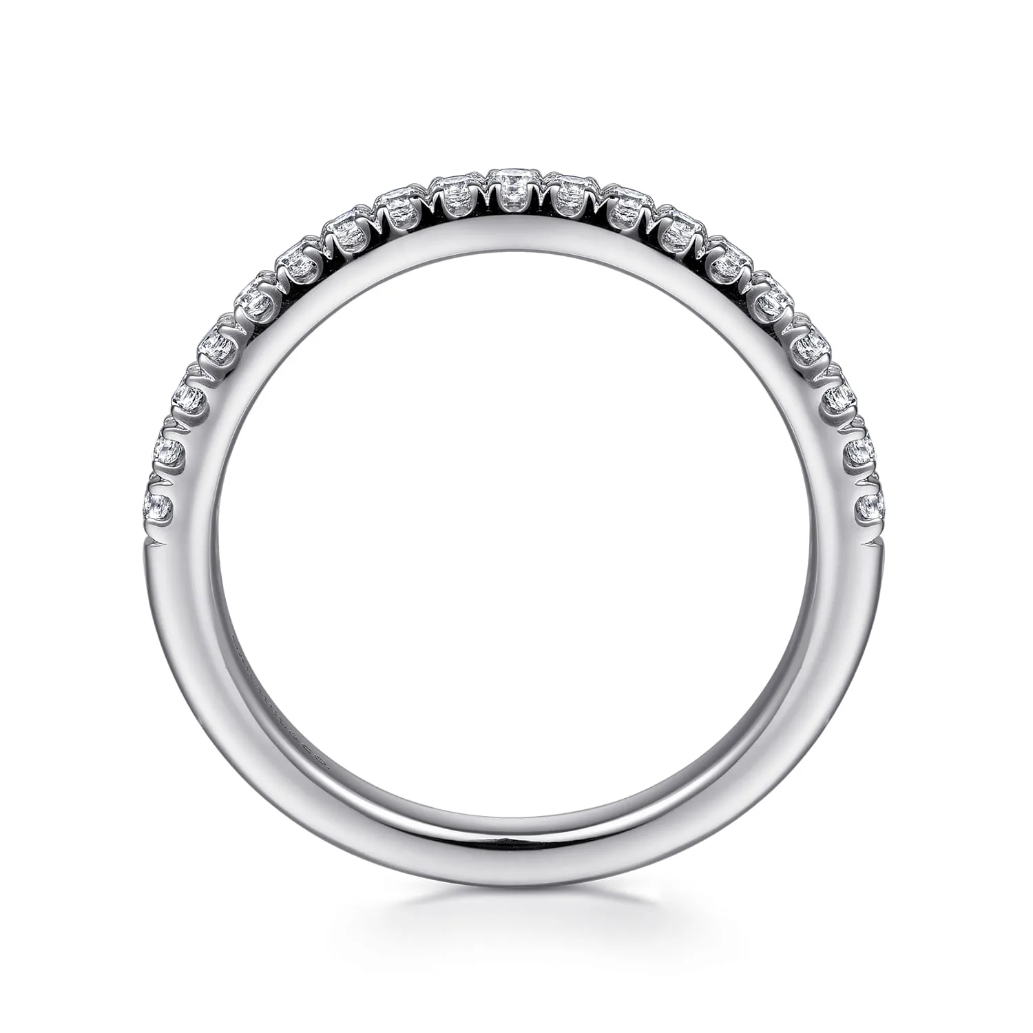 Diamond Matching Wedding Band in 14K White Gold, photograph 2