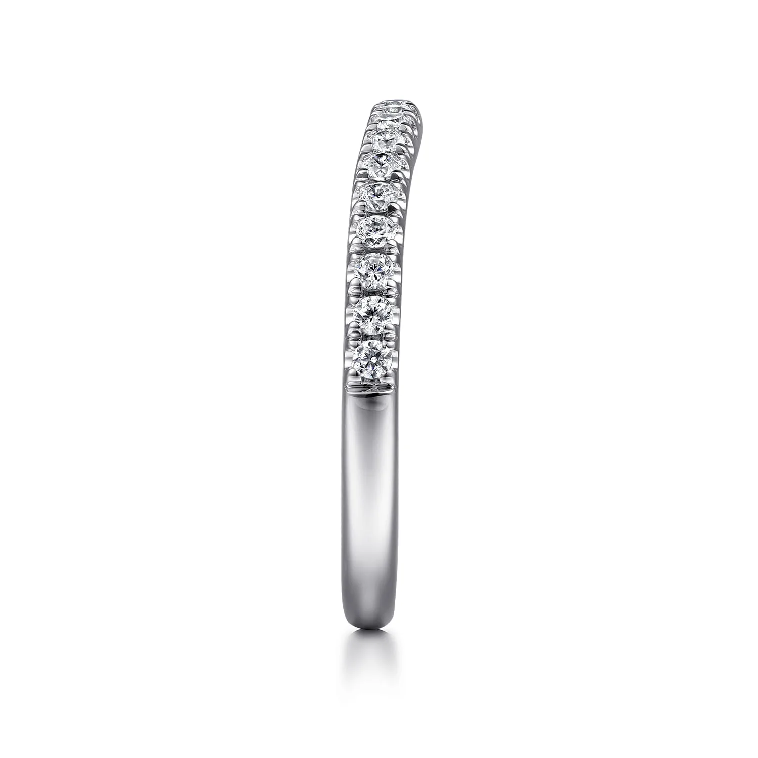 Diamond Matching Wedding Band in 14K White Gold, photograph 5