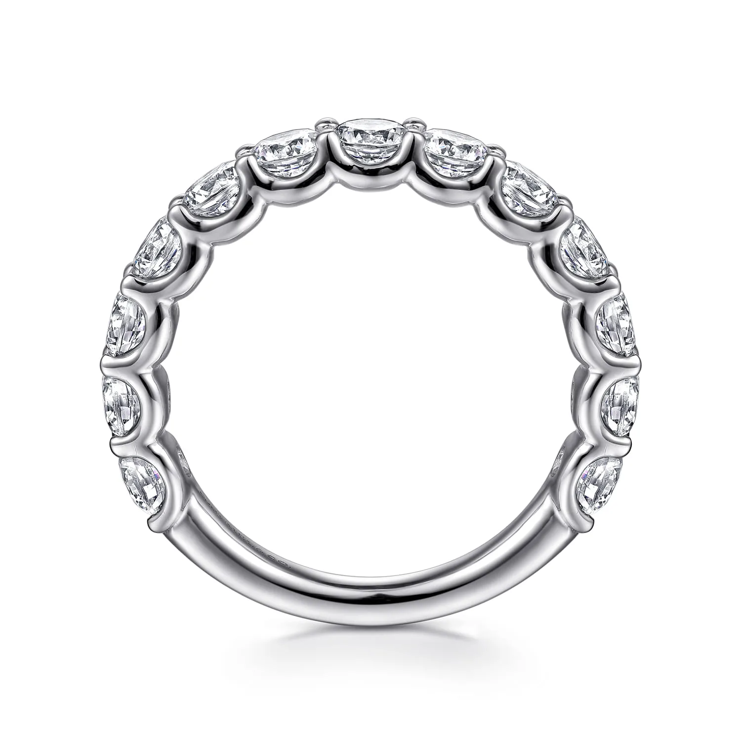 Diamond Matching Wedding Band in 14K White Gold, photograph 2