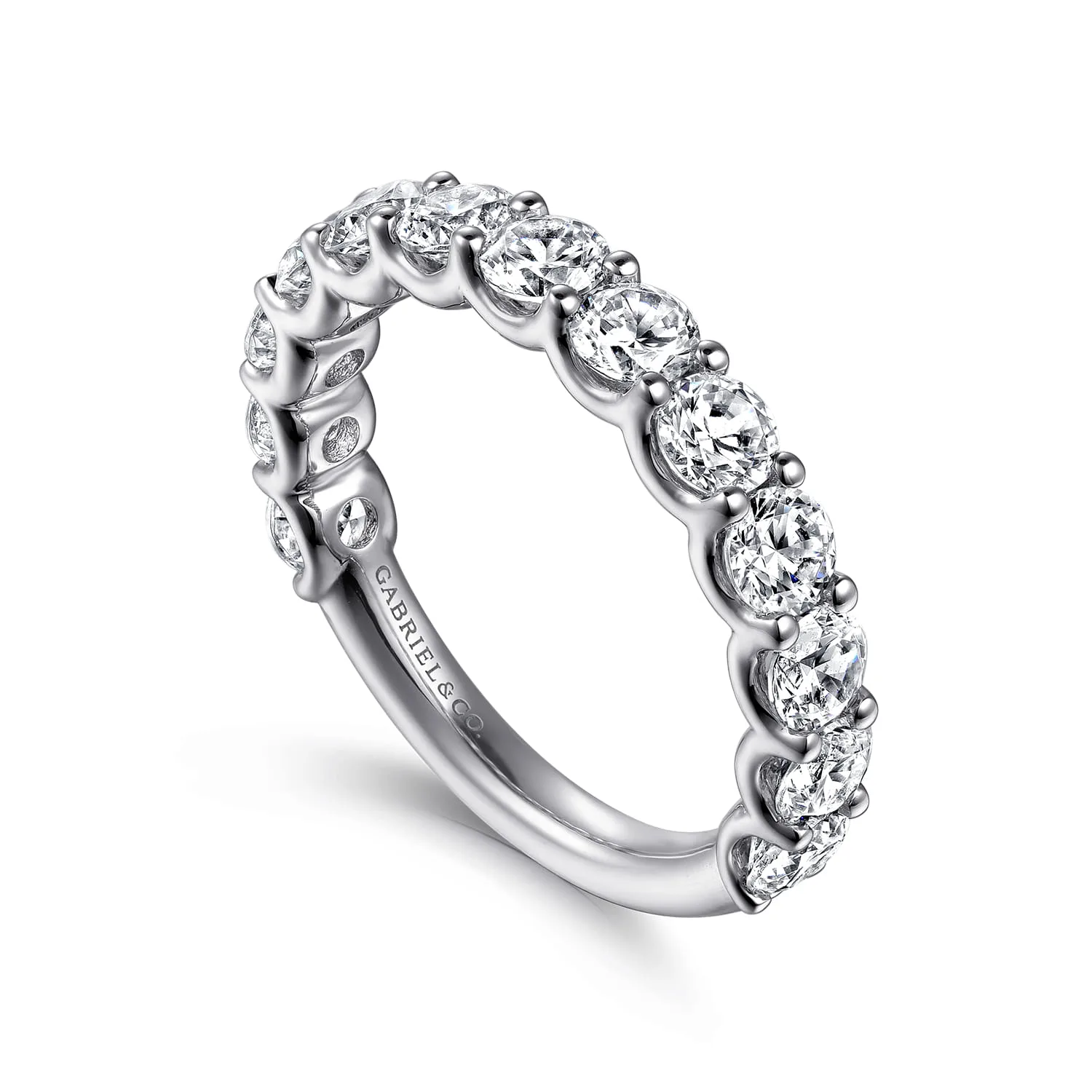 Diamond Matching Wedding Band in 14K White Gold, photograph 3