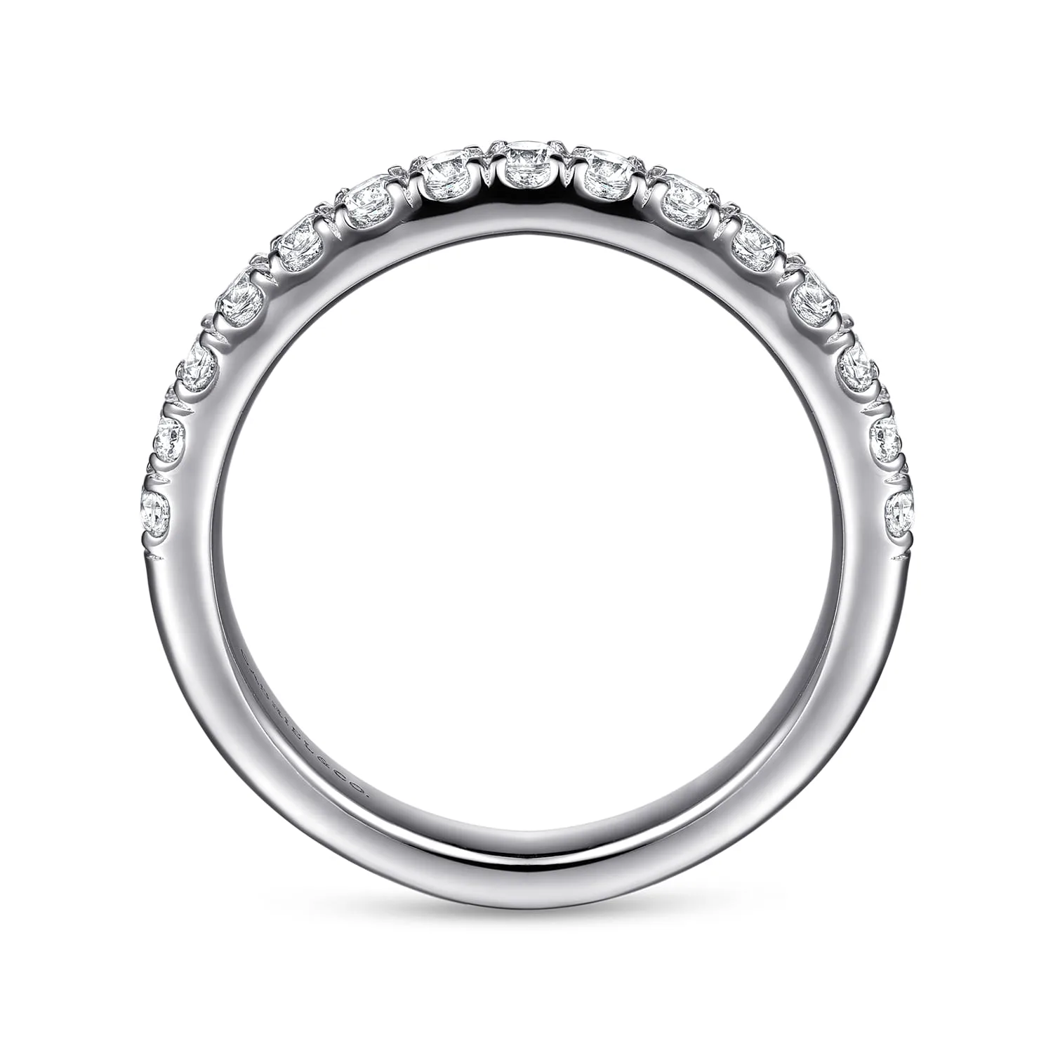 Diamond Matching Wedding Band in 14K White Gold, photograph 2