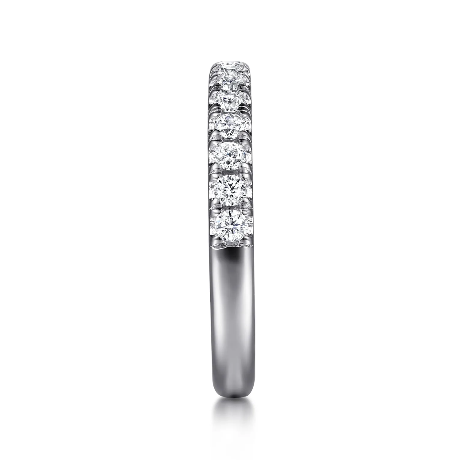 Diamond Matching Wedding Band in 14K White Gold, photograph 5