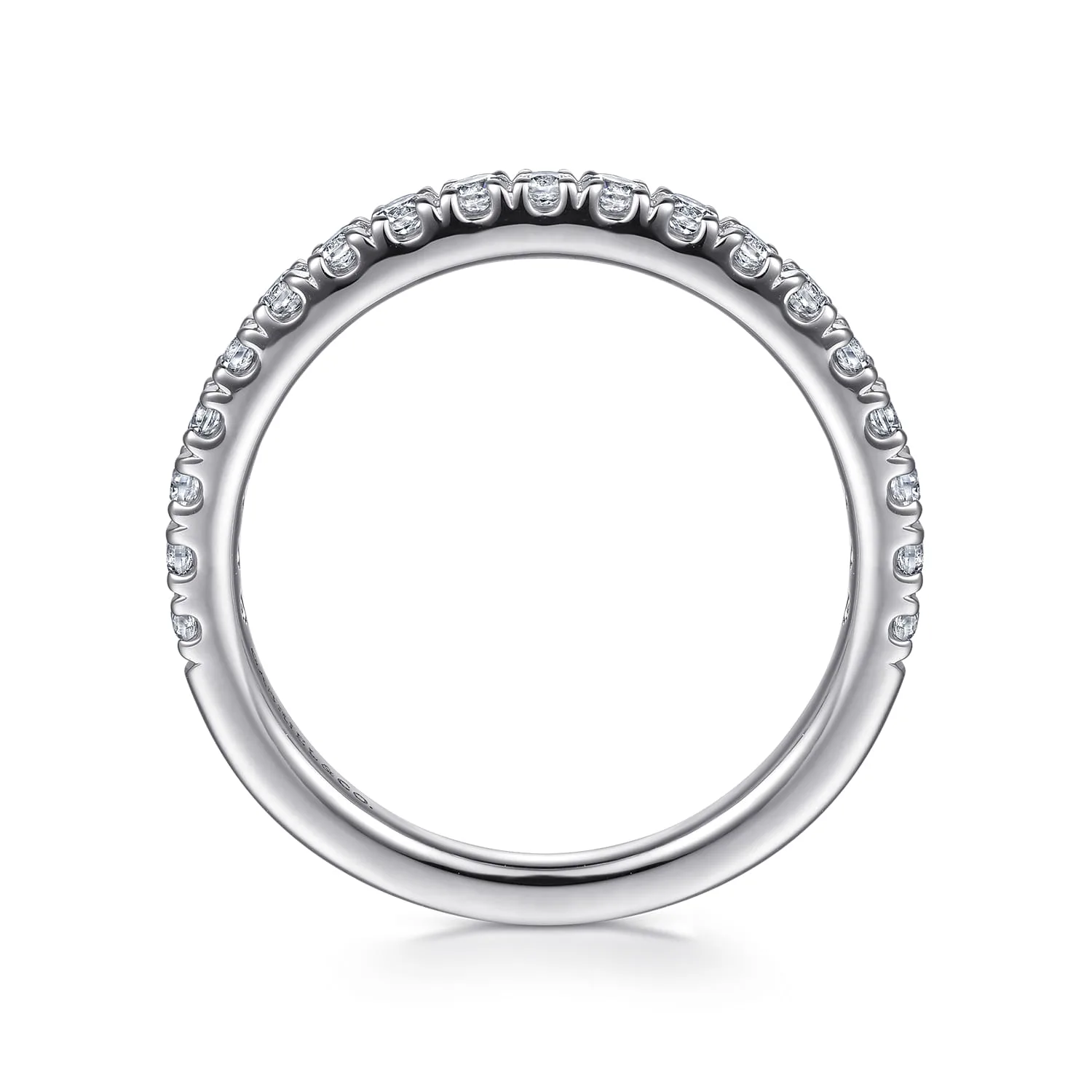 Diamond Matching Wedding Band in 14K White Gold, photograph 2