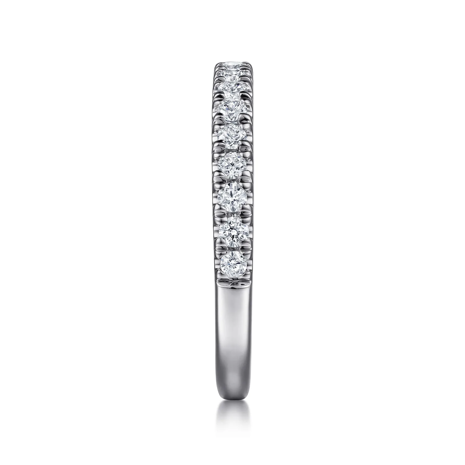 Diamond Matching Wedding Band in 14K White Gold, photograph 5