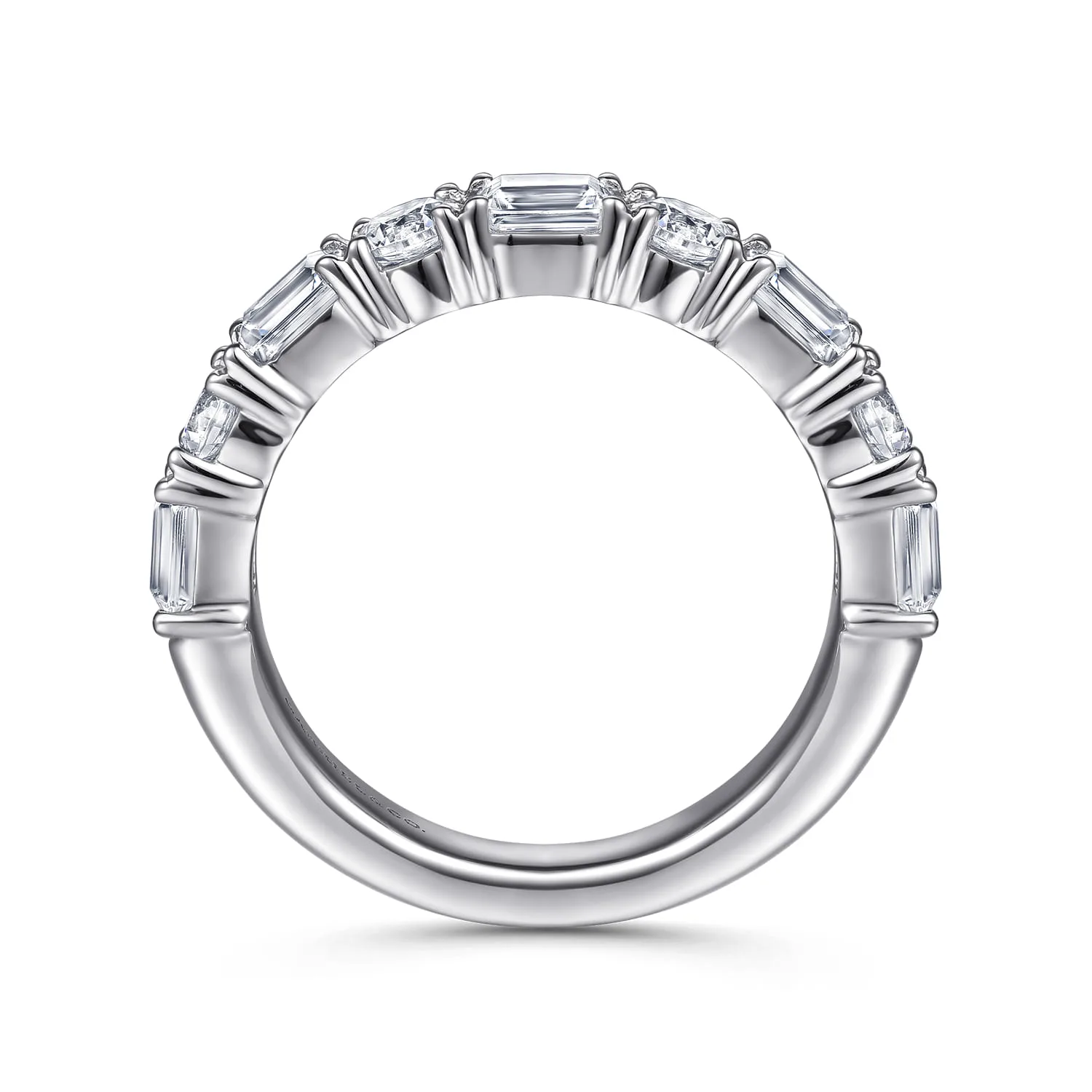 Diamond Matching Wedding Band in 14K White Gold, photograph 2