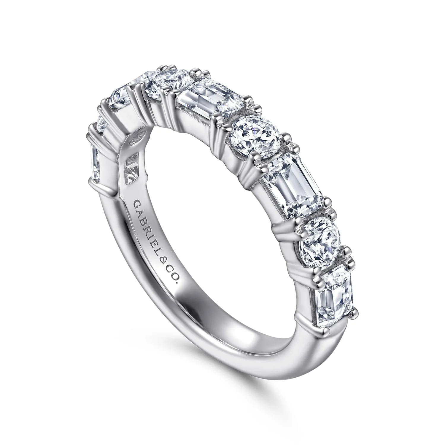 Diamond Matching Wedding Band in 14K White Gold, photograph 3