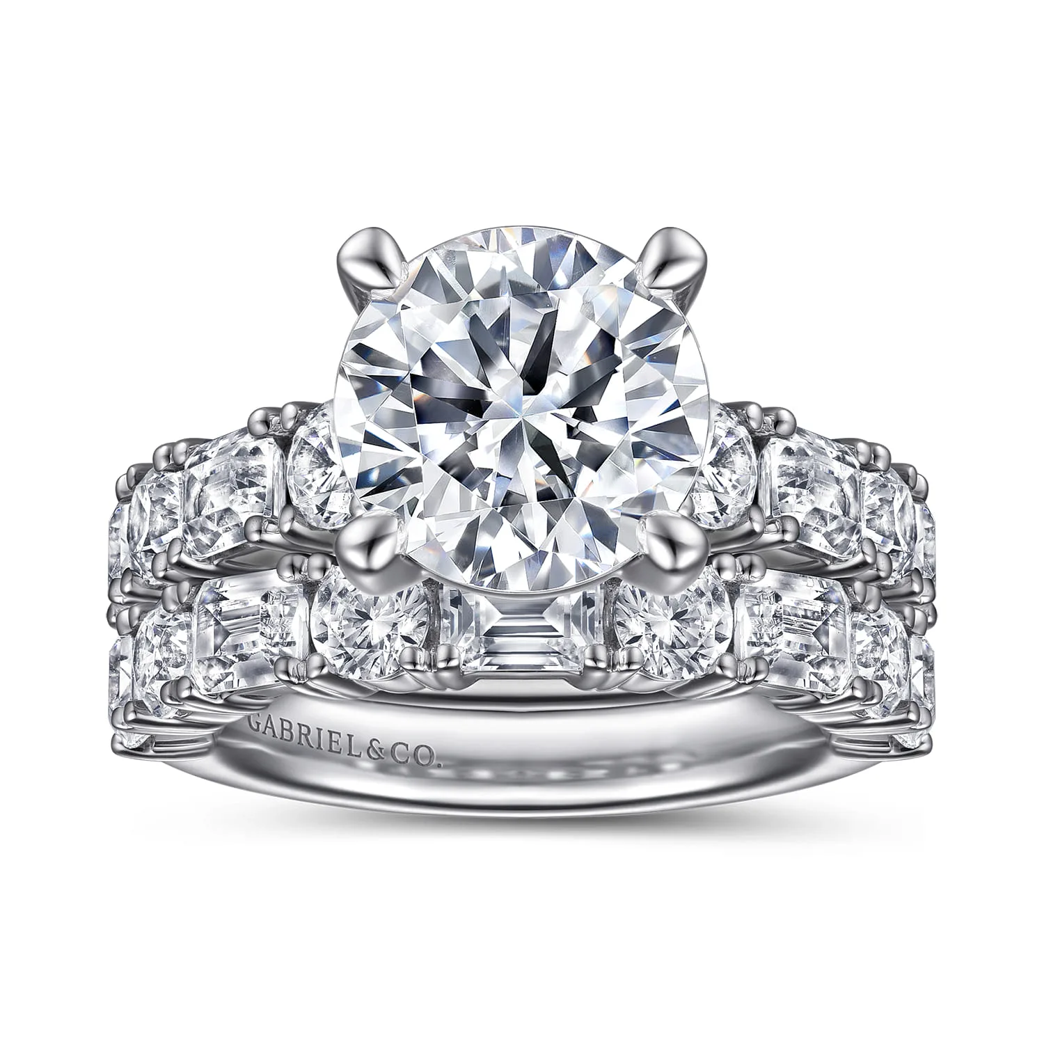 Diamond Matching Wedding Band in 14K White Gold, photograph 4
