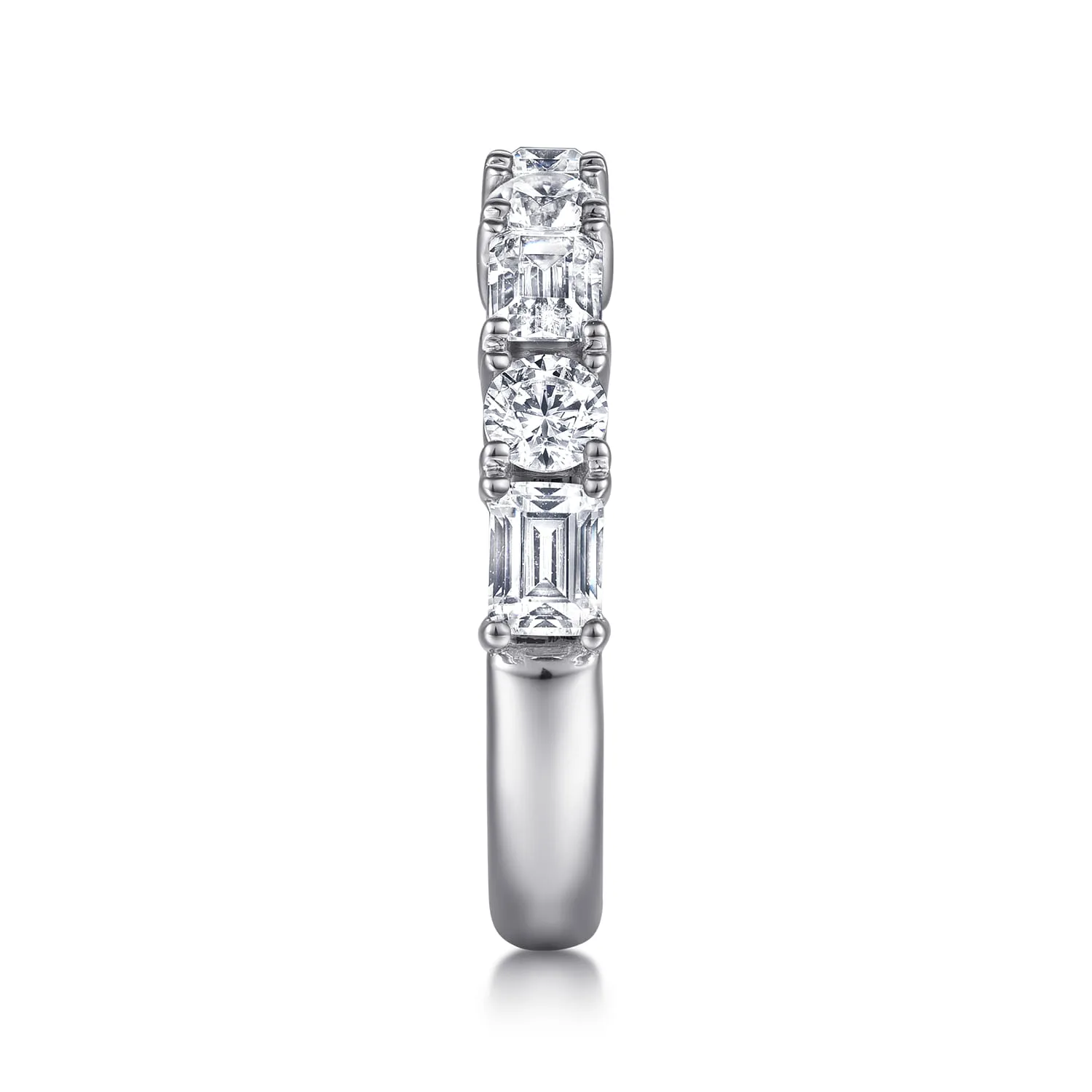 Diamond Matching Wedding Band in 14K White Gold, photograph 5