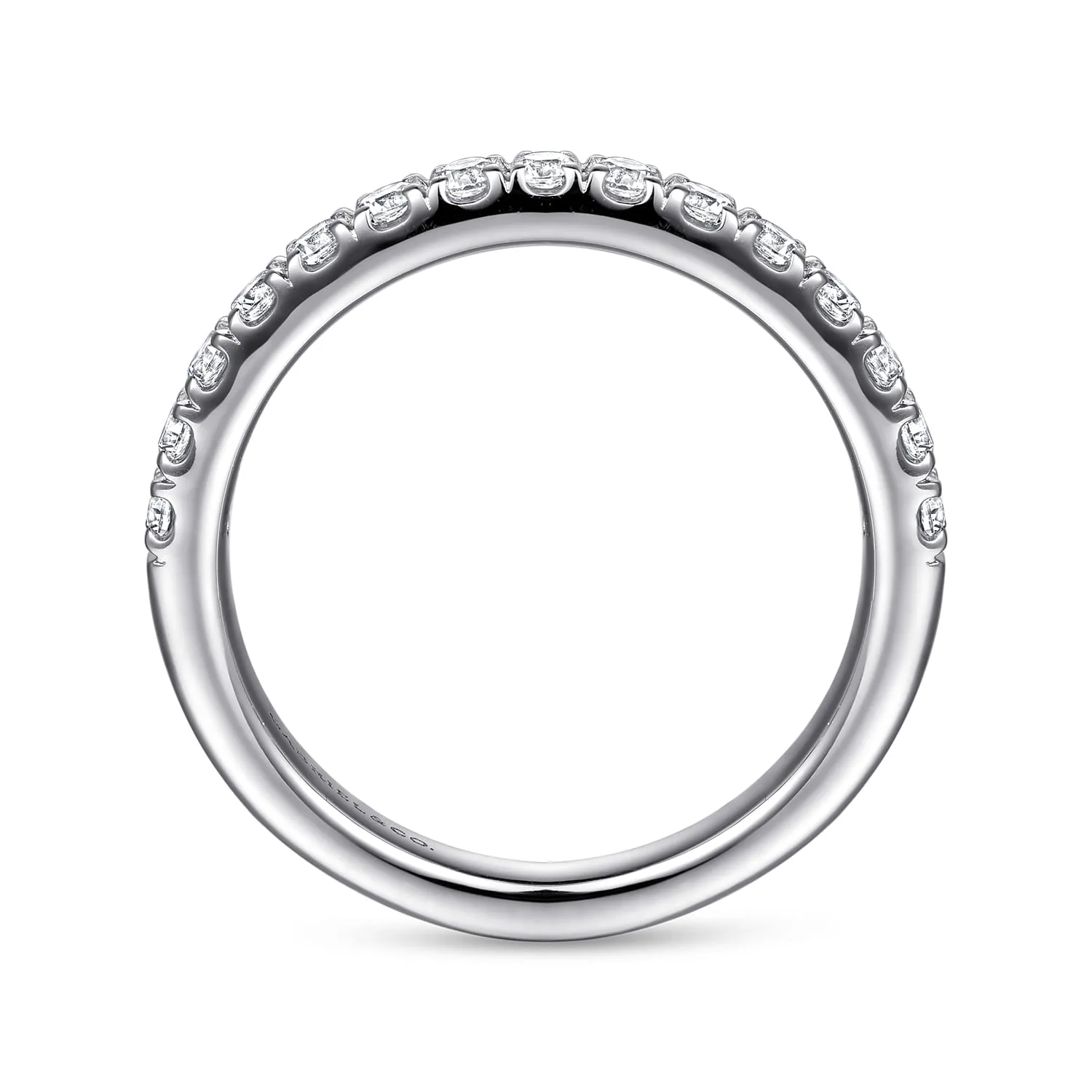 Diamond Matching Wedding Band in 14K White Gold, photograph 2