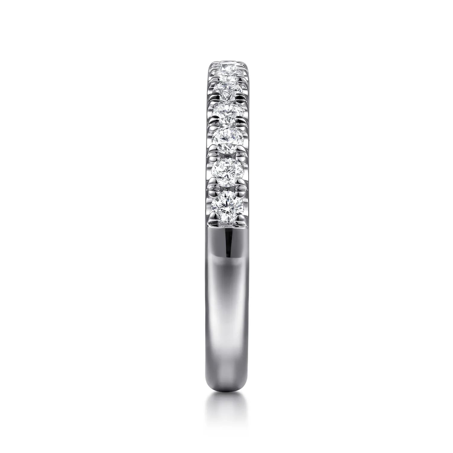 Diamond Matching Wedding Band in 14K White Gold, photograph 5