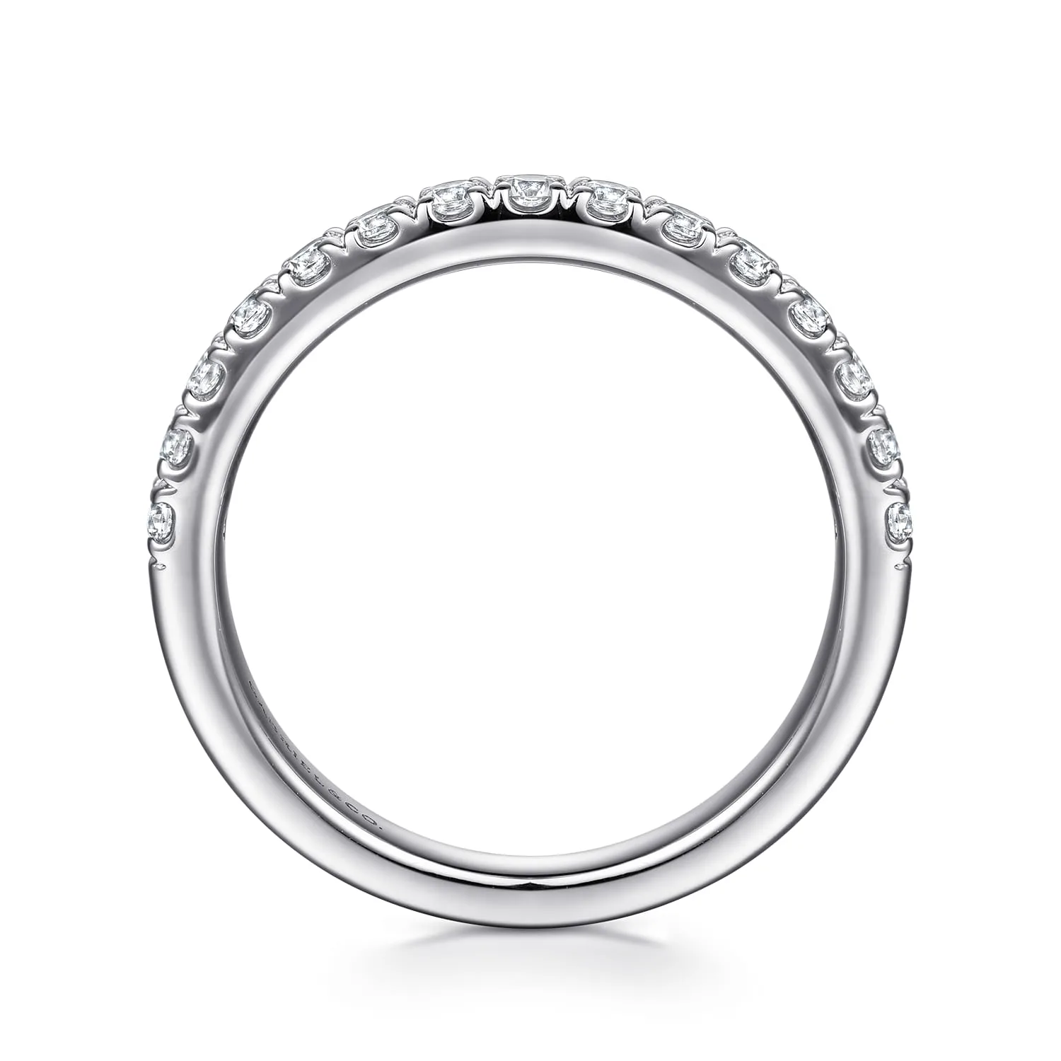 Diamond Matching Wedding Band in 14K White Gold, photograph 2