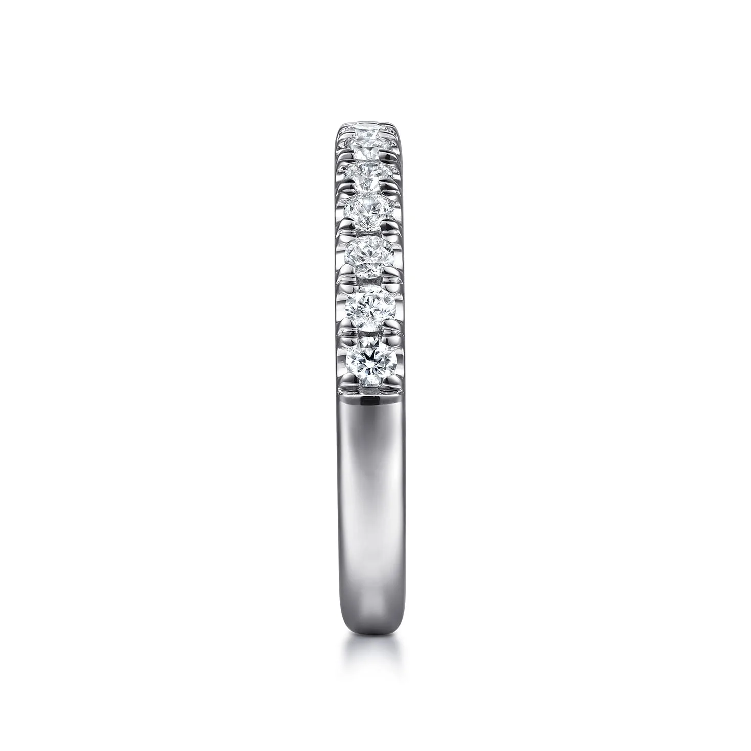 Diamond Matching Wedding Band in 14K White Gold, photograph 5