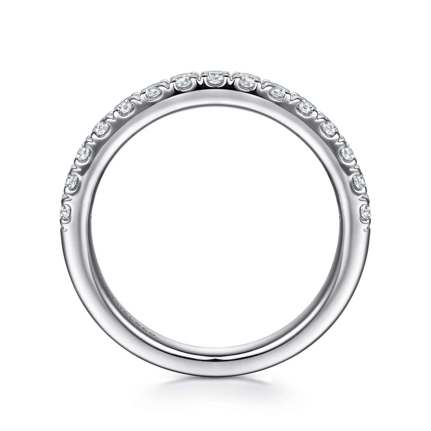 Diamond Matching Wedding Band in 14K White Gold, photograph 2