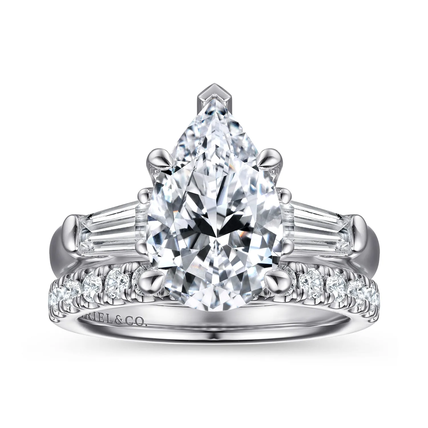 Diamond Matching Wedding Band in 14K White Gold, photograph 4