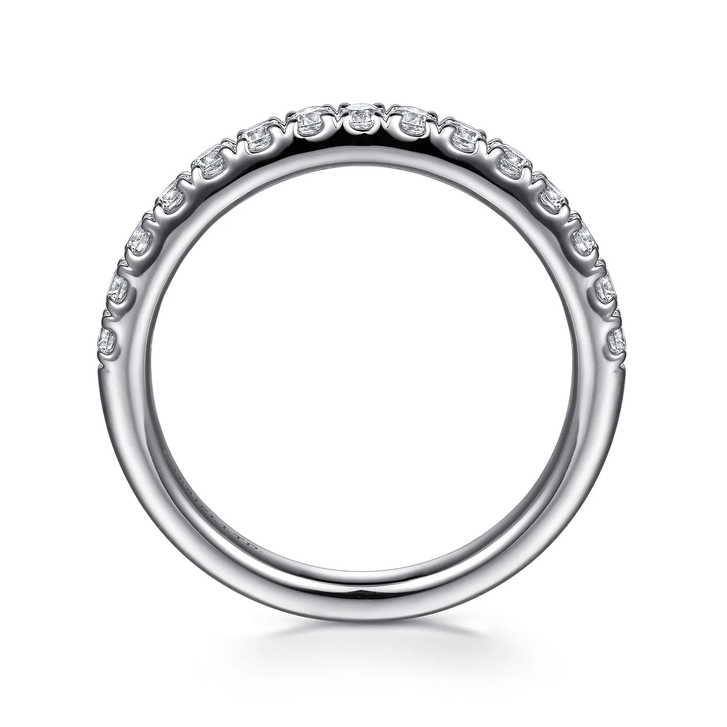 Diamond Matching Wedding Band in 18K White Gold, photograph 2