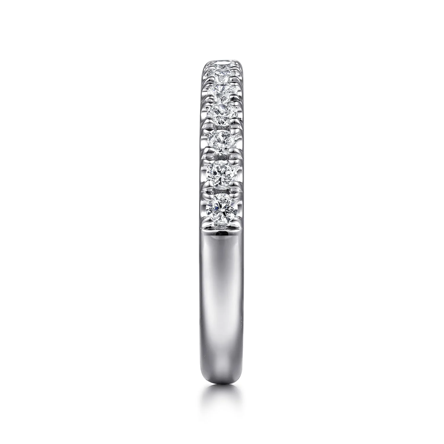 Diamond Matching Wedding Band in 18K White Gold, photograph 5