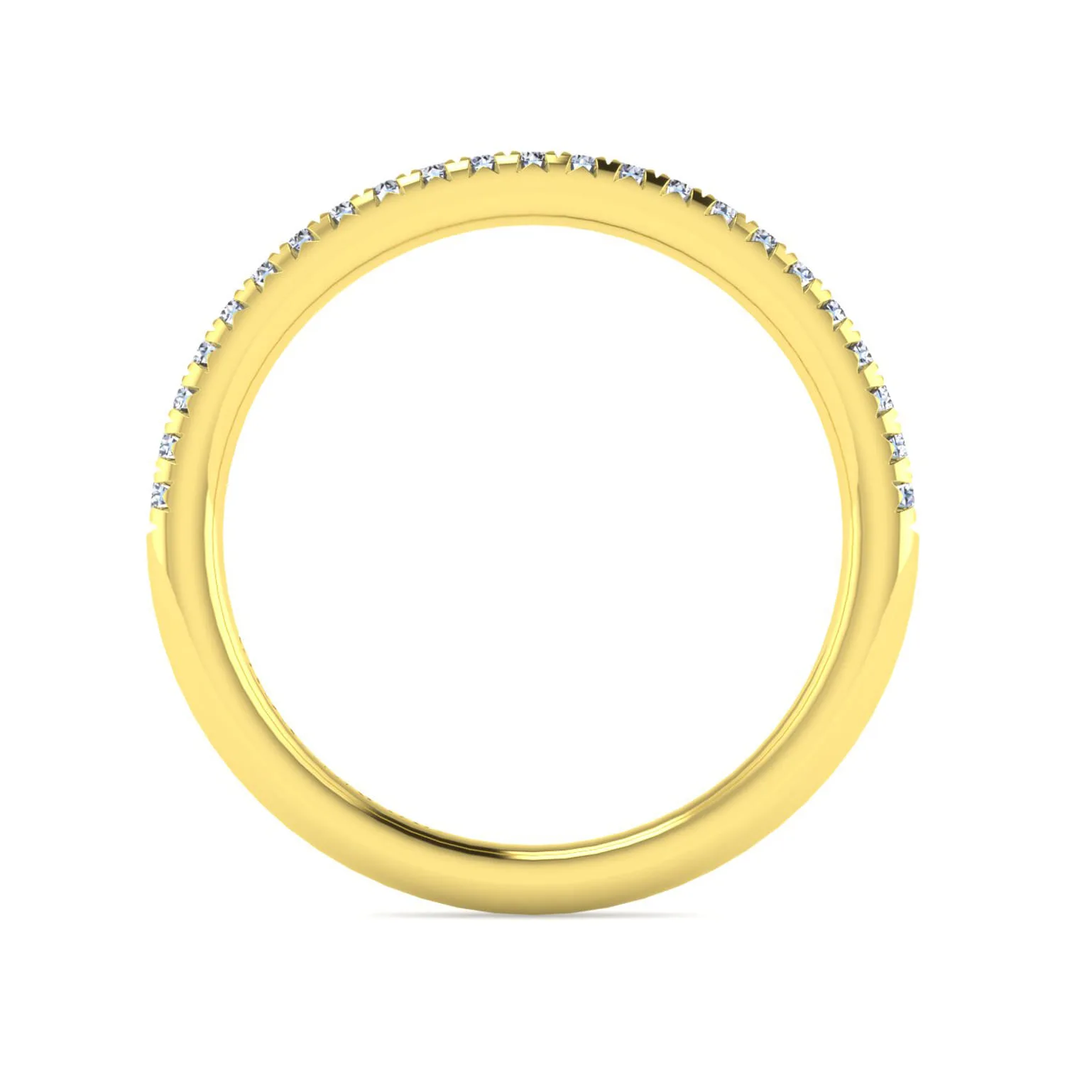 Matching Diamond Wedding Band in 14K Yellow Gold, photograph 2