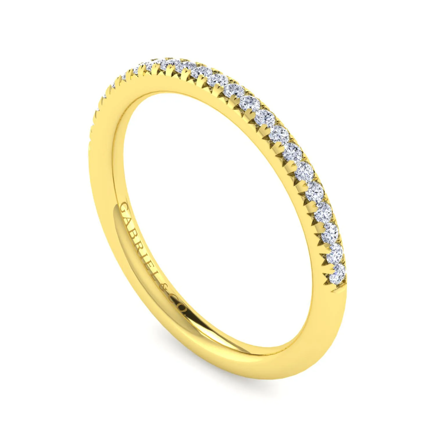 Matching Diamond Wedding Band in 14K Yellow Gold, photograph 3