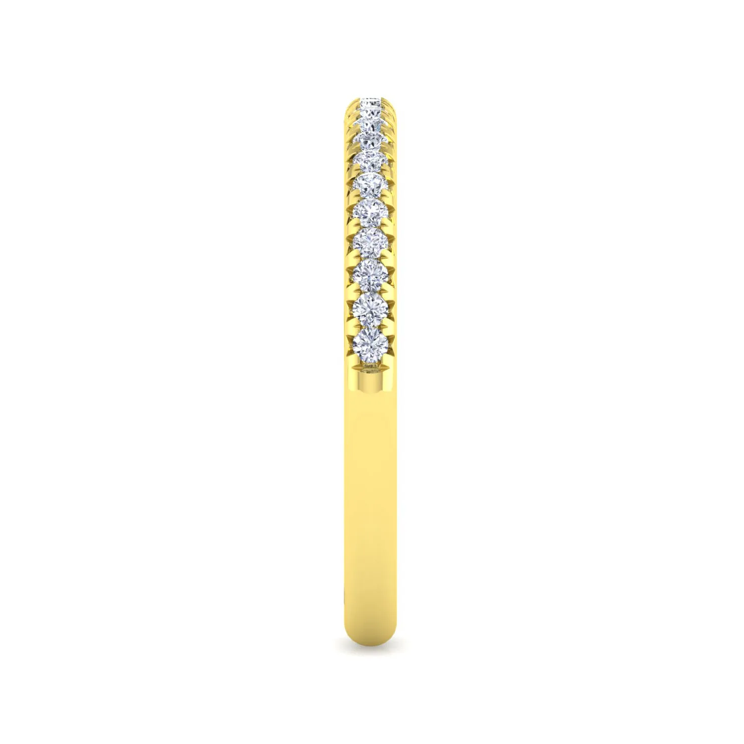 Matching Diamond Wedding Band in 14K Yellow Gold, photograph 4