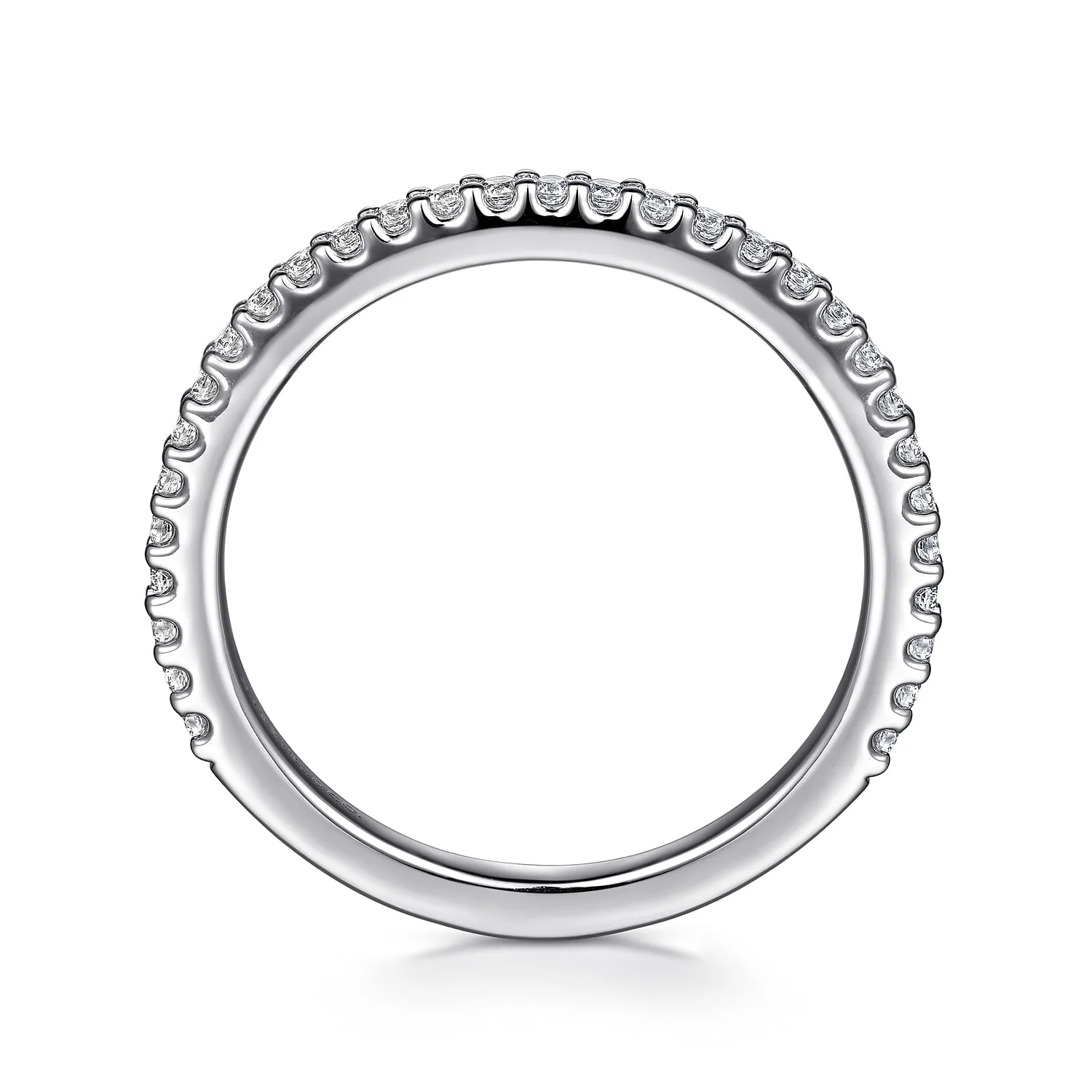 Diamond Matching Wedding Band in 14K White Gold, photograph 2
