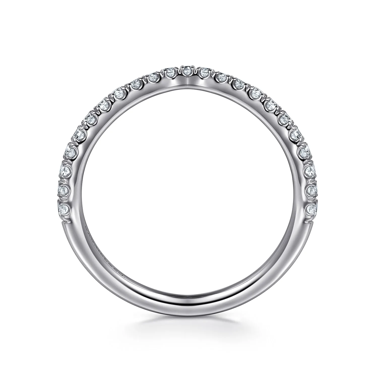 Diamond Matching Wedding Band in 14K White Gold, photograph 2