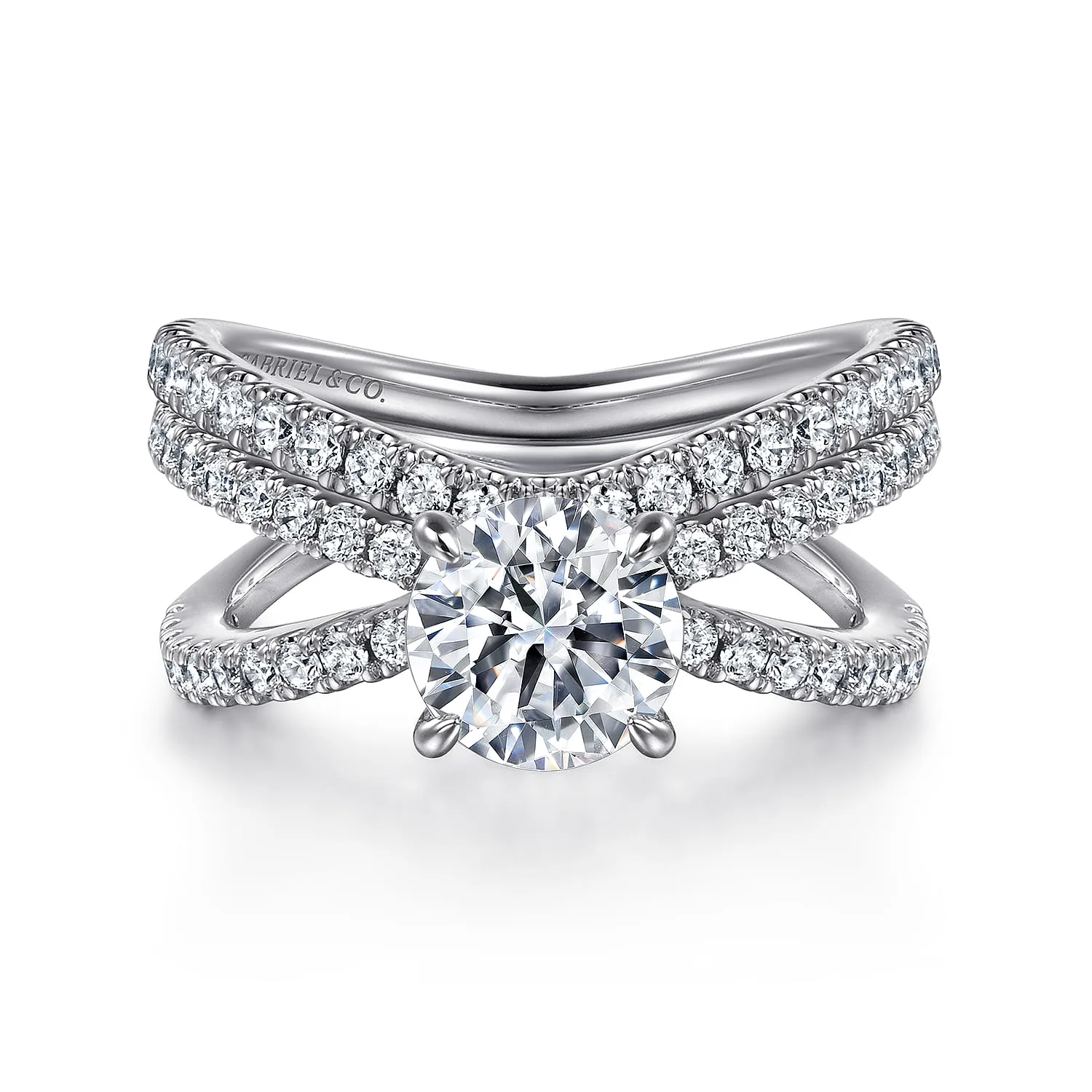 Diamond Matching Wedding Band in 14K White Gold, photograph 4