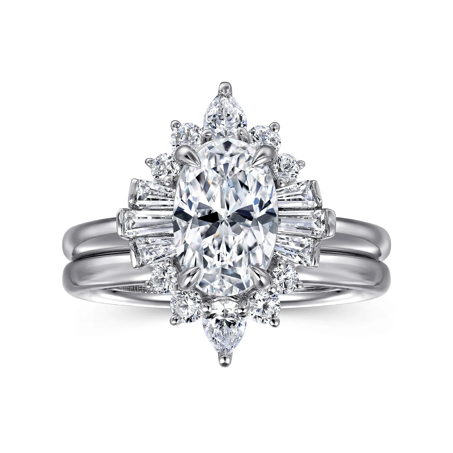 Diamond Wedding Band in 14K White Gold, photograph 4