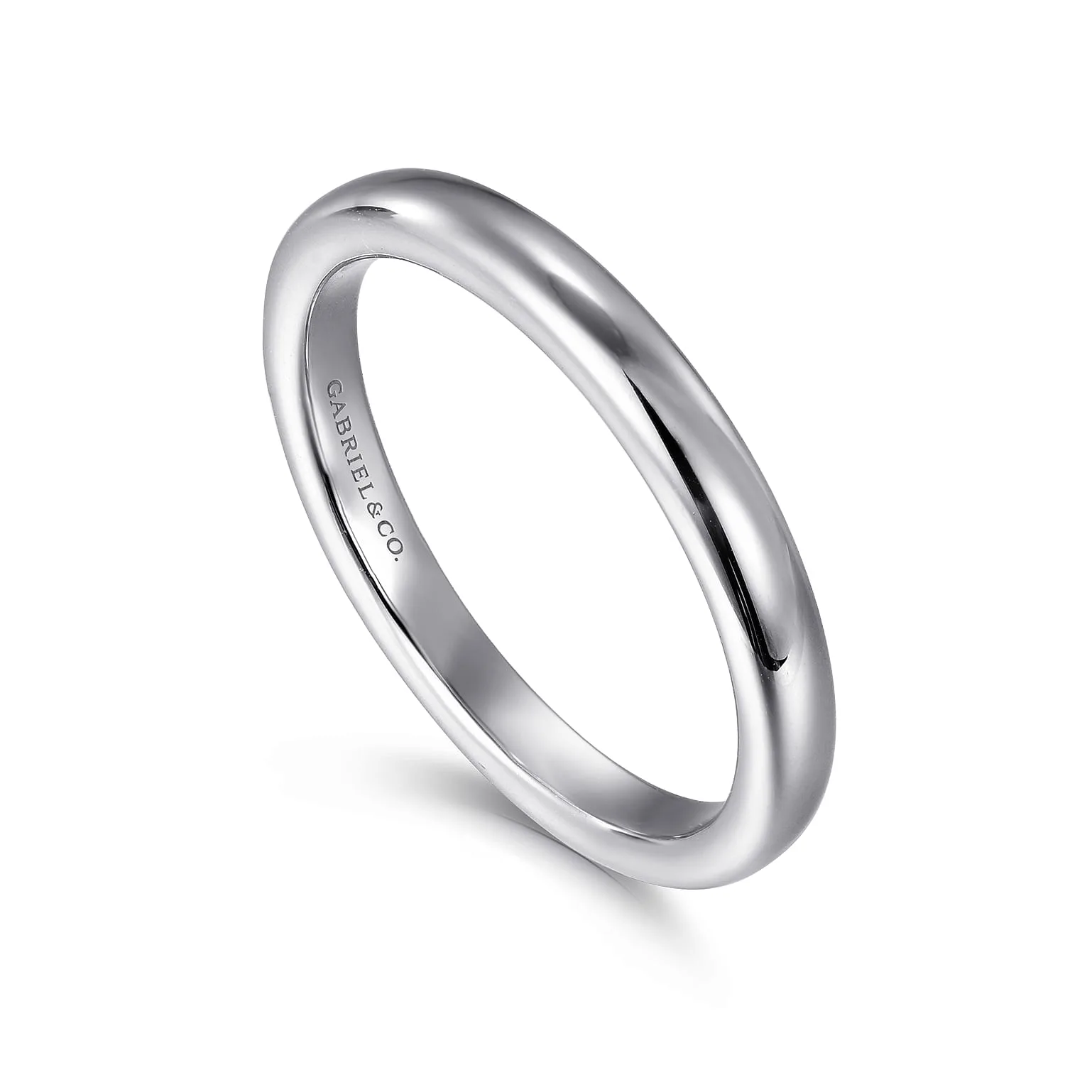 Diamond Wedding Band in 14K White Gold, photograph 3
