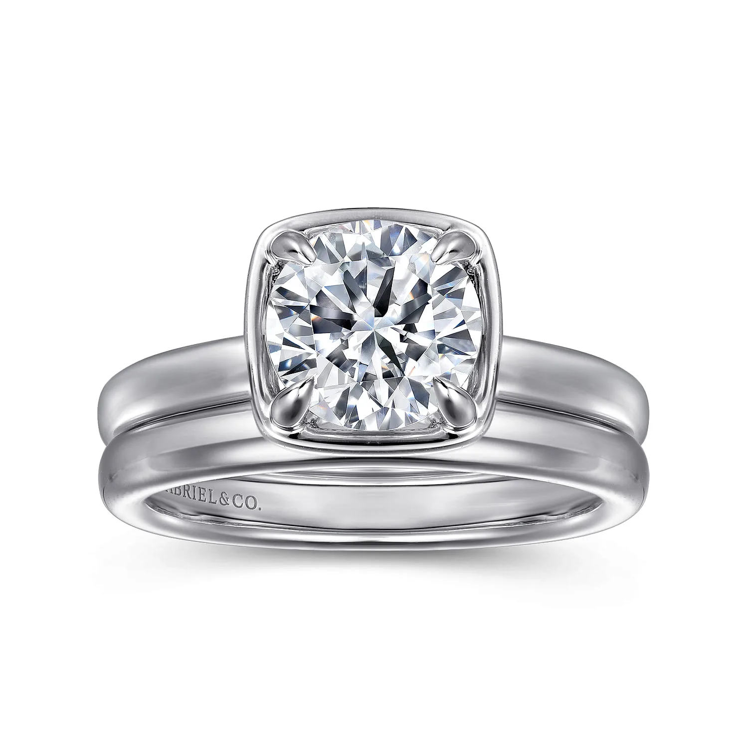 Diamond Wedding Band in 14K White Gold, photograph 4