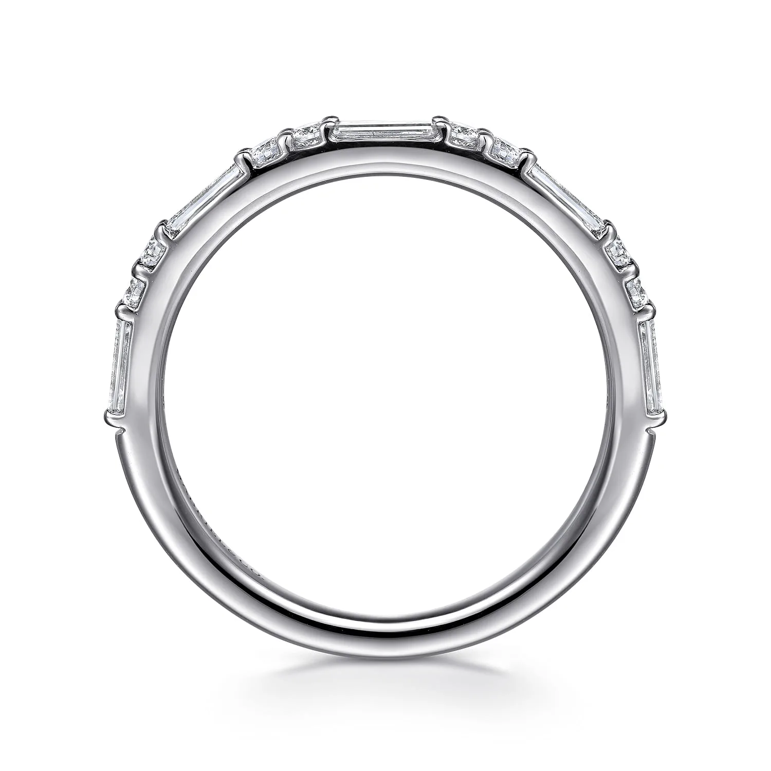 Diamond Matching Wedding Band in 14K White Gold, photograph 2