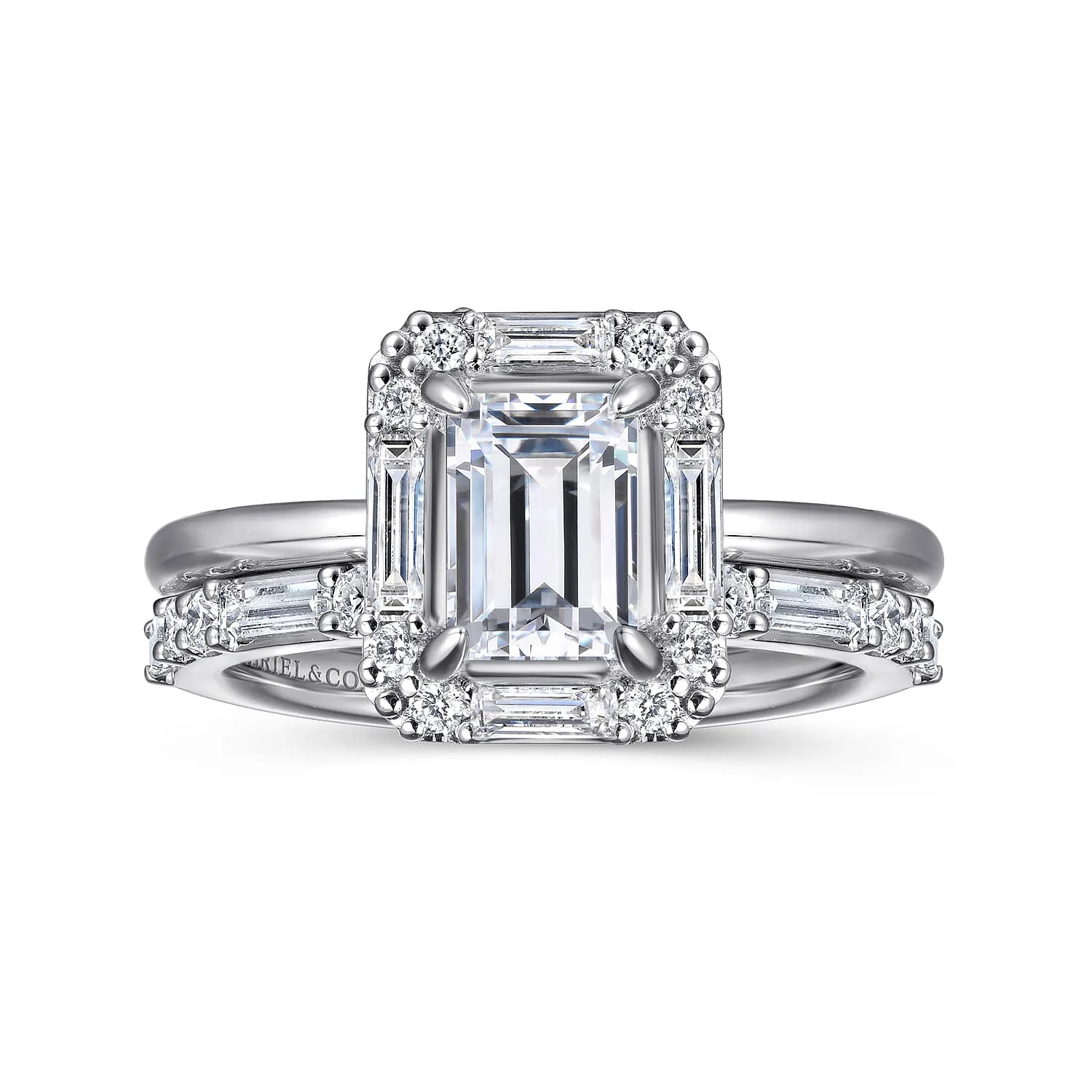 Diamond Matching Wedding Band in 14K White Gold, photograph 4