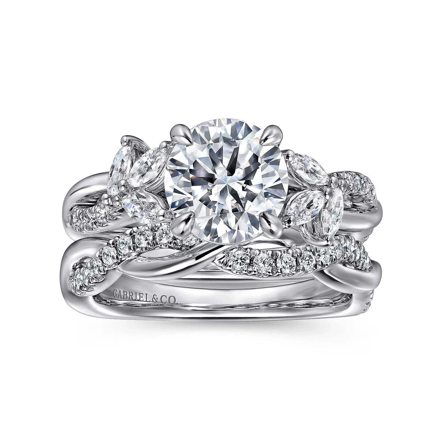 Diamond Wedding Band in 14K White Gold, photograph 4